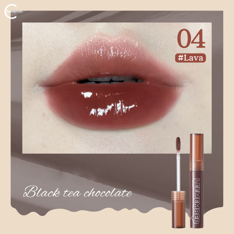 LEEMEMBER Chocolate Flavored Lip Gloss - Moisturizing & Shiny Lip Balm for Soft Kissable Lips | Perfect for Date Night, Makeup Looks & Daily Hydration