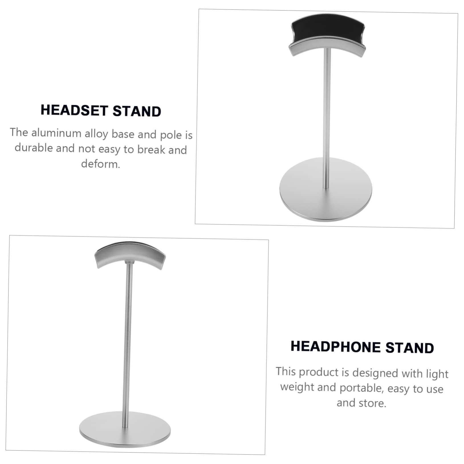Premium Wireless Headphone Stand - Silver 28.5X12X12CM | Desktop Organizer for Gaming Headsets, Computer Accessories & Office Setup | Durable Headset Holder for Workstations, Home Office & Gaming Stations
