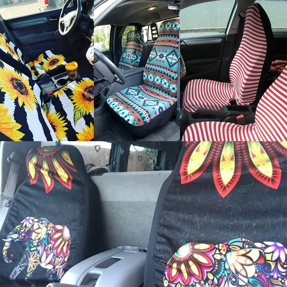 NDISTIN Blue Galaxy Design Car Seat Covers - Universal Fit for Most Vehicles, Non-Slip Front Seat Protectors for Men & Women - Perfect Gift & Interior Upgrade for Sedans, SUVs, Trucks (Road Trips, Commuting, Daily Driving)