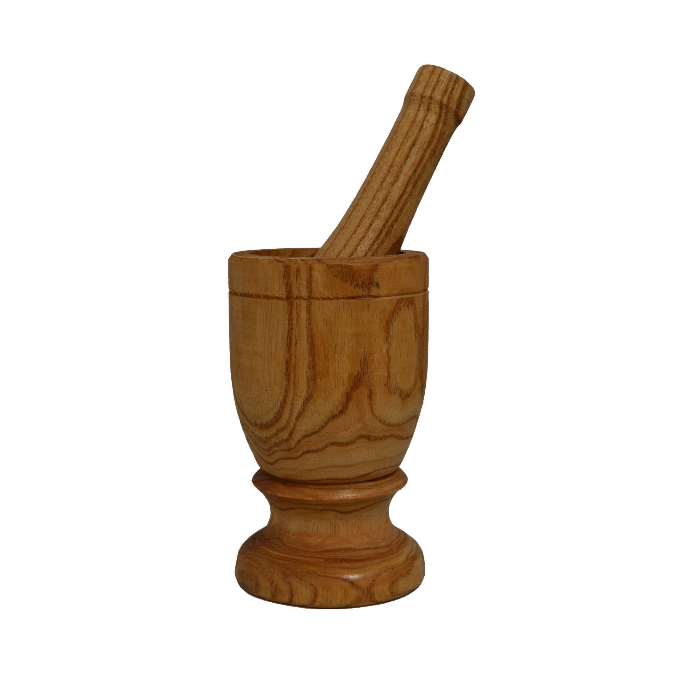 IMUSA USA Small Wood Mortar and Pestle Set for Grinding Spices, Herbs & Pesto - Perfect for Kitchen, Cooking & DIY Herbal Remedies