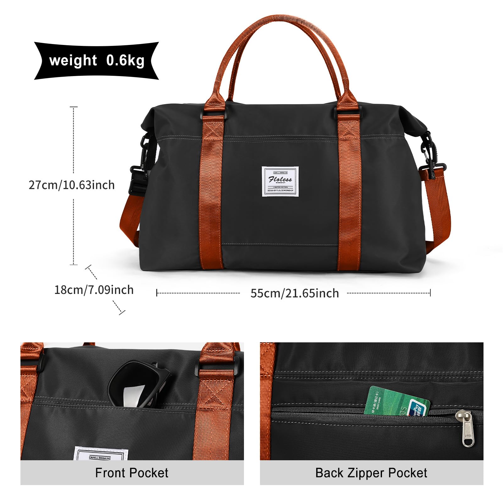 Best Travel Duffel Bag for Women - Lightweight Sports Tote & Gym Shoulder Bag - Perfect as Weekender Overnight Bag for Workouts, Yoga, Beach Trips & Weekend Getaways