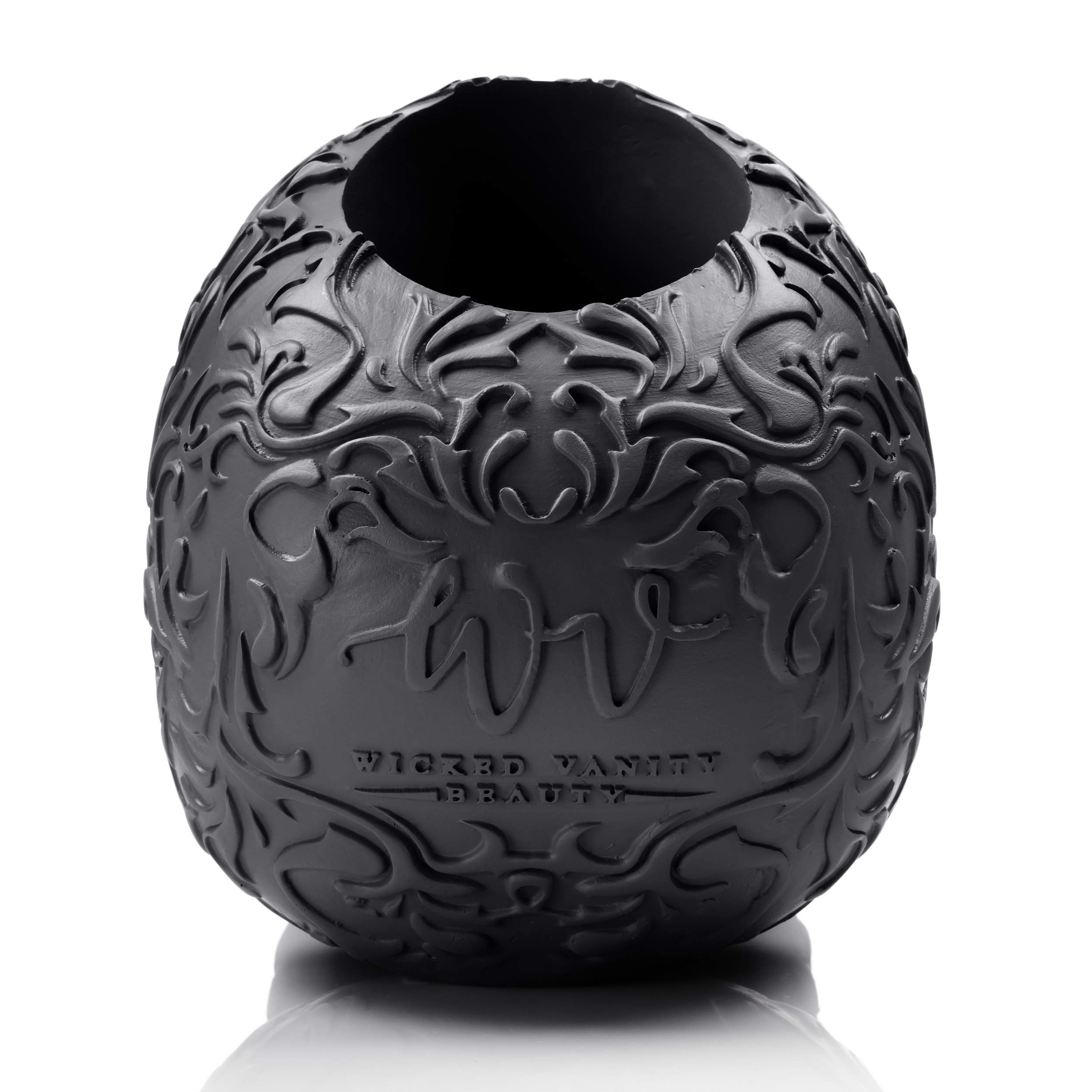 Skull Makeup Brush Holder & Pen Organizer - Gothic Vanity Desk Decor for Office, Makeup Station & Home Decor - Unique Planter for Stationery & Cosmetics (Perfect for Halloween & Gothic-Themed Rooms)