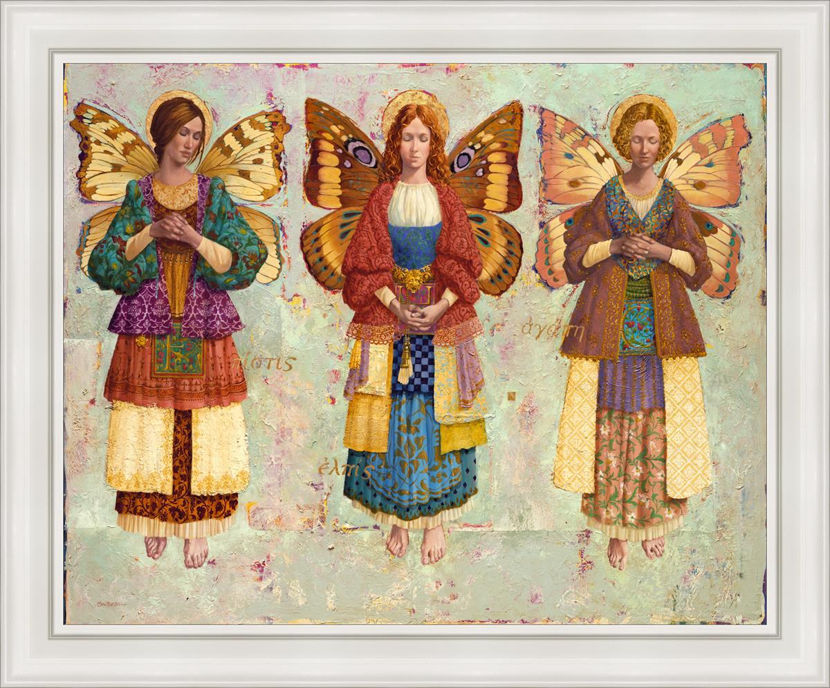 Faith, Hope and Charity - Inspirational Wall Art Decor for Home, Office & Church - Perfect for Gifts & Spiritual Spaces
