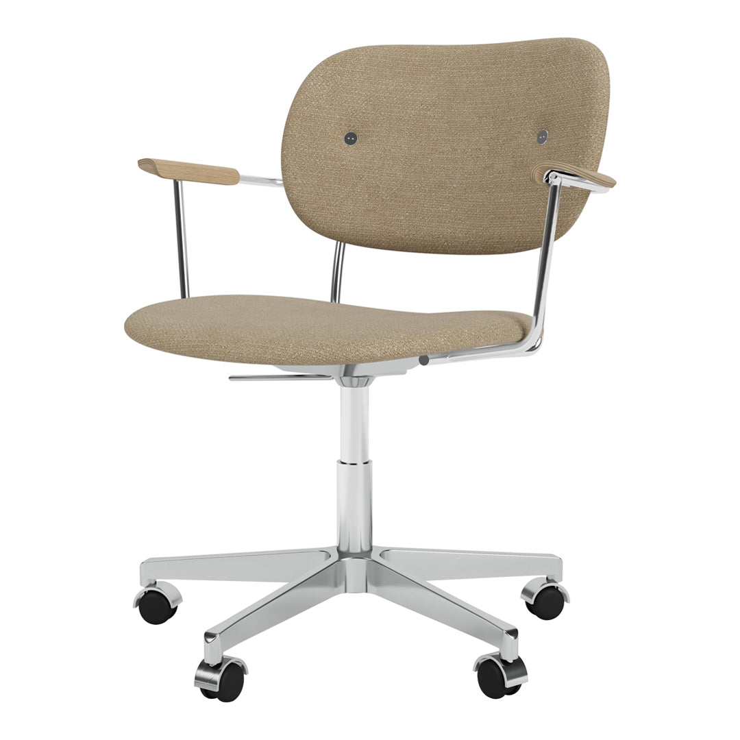 Ergonomic Office Armchair with Full Upholstery & 360° Swivel Base - Adjustable Height Rolling Chair for Home Office, Conference Room, or Gaming Setup