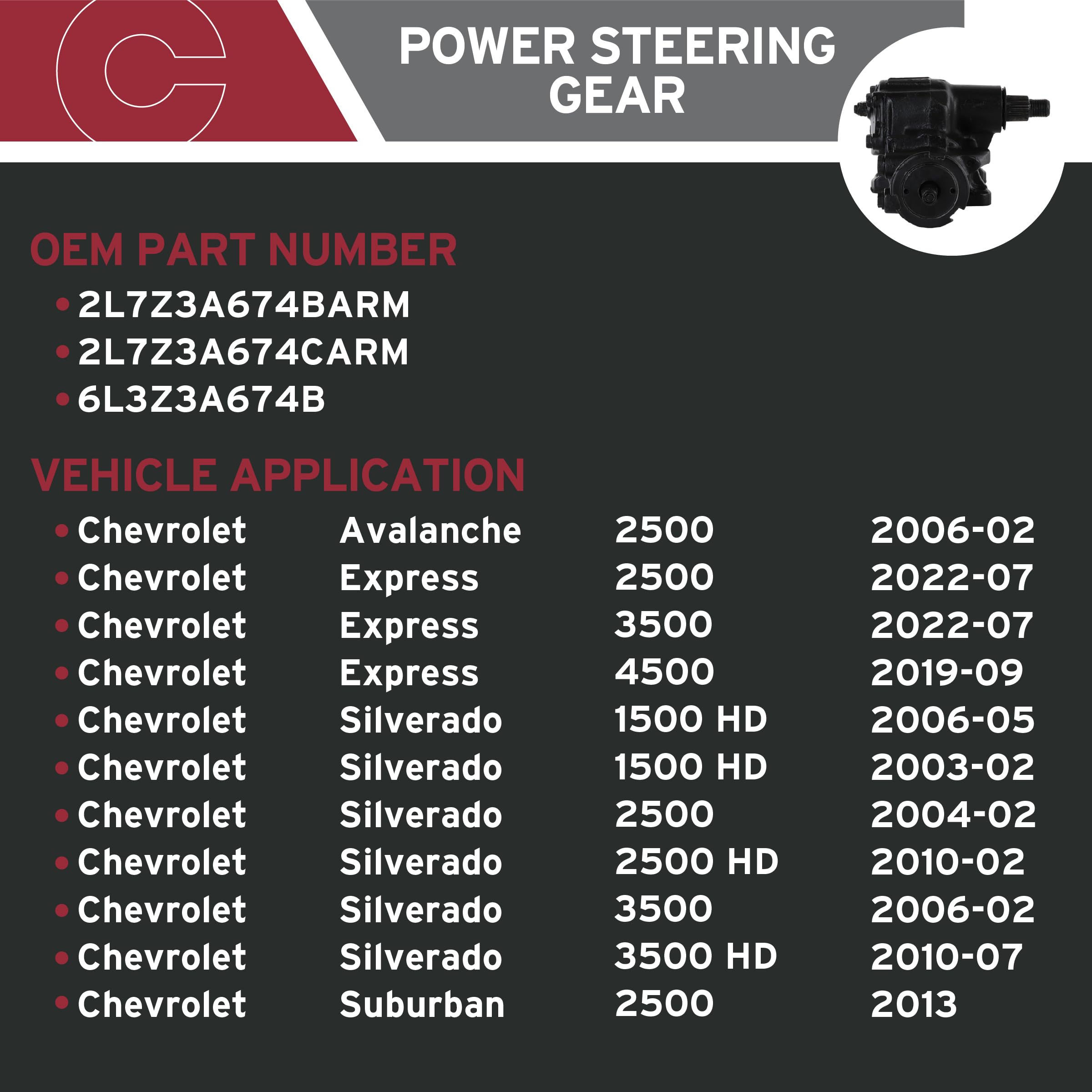 Cardone 27-7569 Remanufactured Power Steering Gear - Compatible with Select Vehicles | OE Quality Renewed Steering Rack | Perfect for Smooth Handling & Precise Control in Daily Driving & Off-Road Use