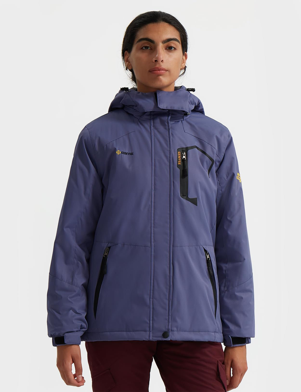 GEMYSE Women's Waterproof Ski Jacket - Windproof Winter Snow Coat with Thermal Insulation for Skiing, Snowboarding & Outdoor Adventures