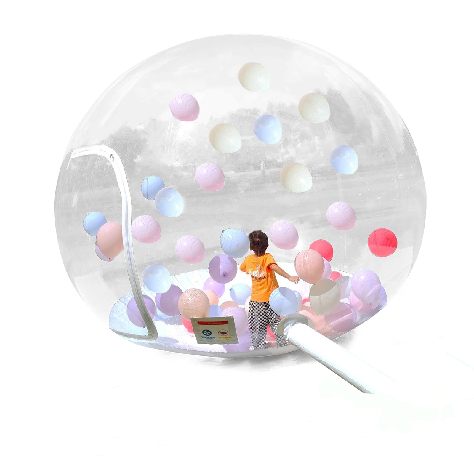 Inflatable Bubble Camping Tent 10ft - Clear Dome Outdoor Cabin with Air Blower | Commercial Grade DIY Family Camping Tent for Backyard, Stargazing & Glamping Adventures