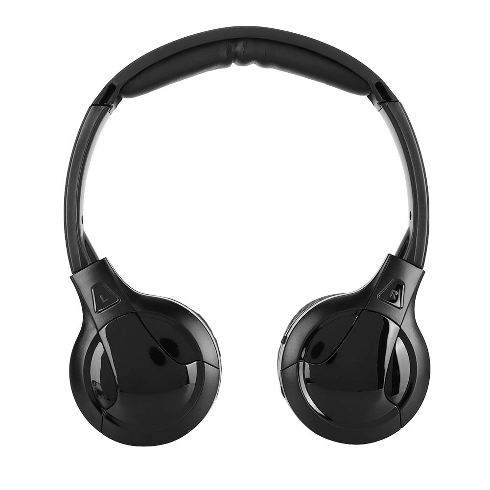 Terisass 2 Channel IR Wireless Headphones for Kids - Car Audio Headphones for In-Car DVD Systems | Perfect for Road Trips & Family Travel