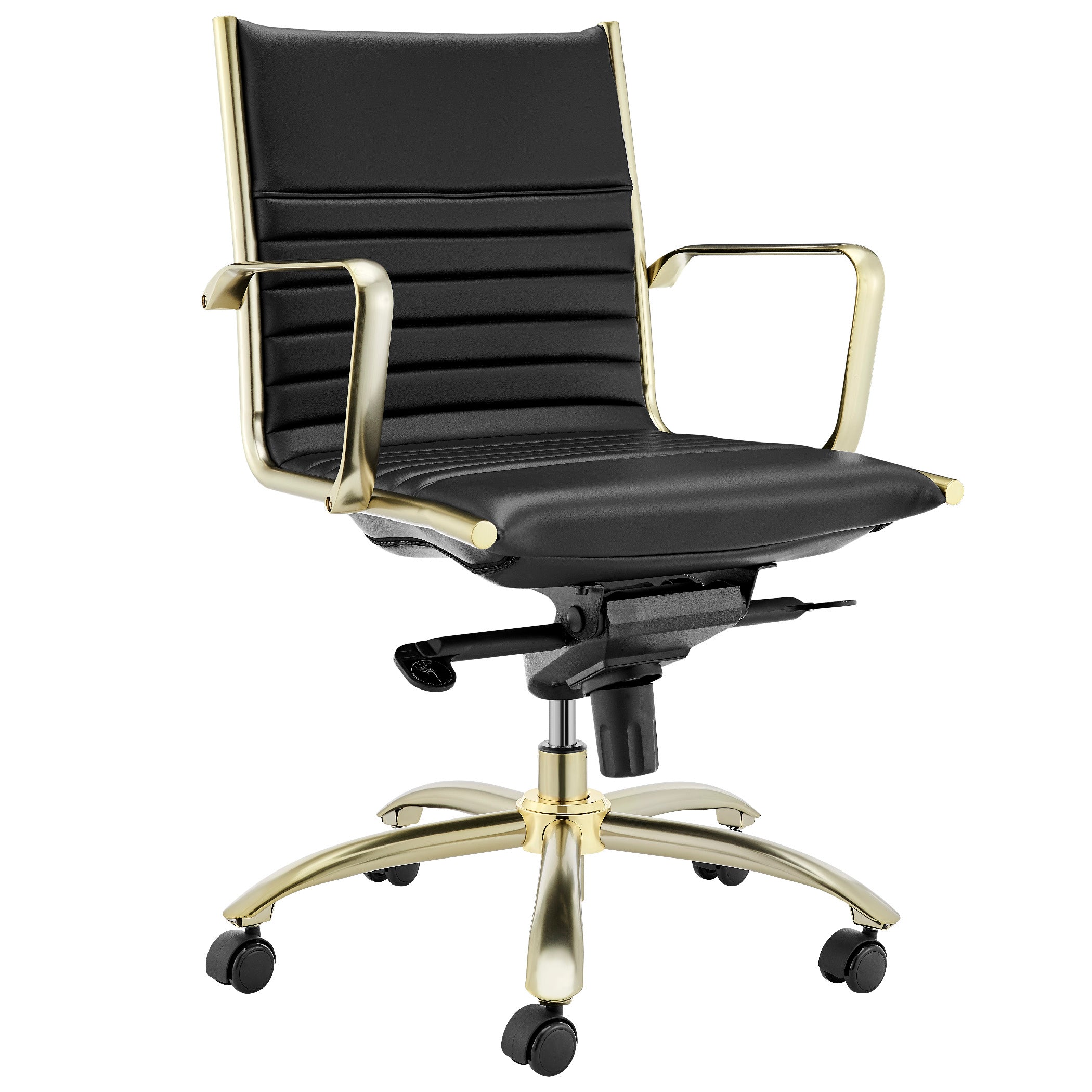Dirk Low Back Office Chair with Chromed Steel Base - Ergonomic Mesh Desk Chair for Home & Office Workspaces - Perfect for Long Hours of Computer Work, Gaming, and Study Sessions