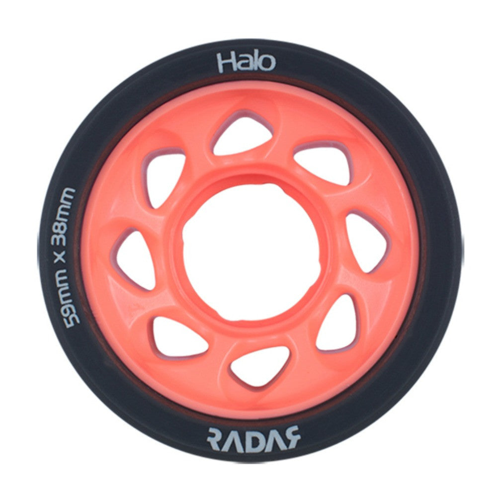 Radar Halo 59mm Quad Wheels 4 Pack - High Performance Skateboard Wheels for Smooth Riding & Tricks - Perfect for Skateboarding, Longboarding & Roller Derby