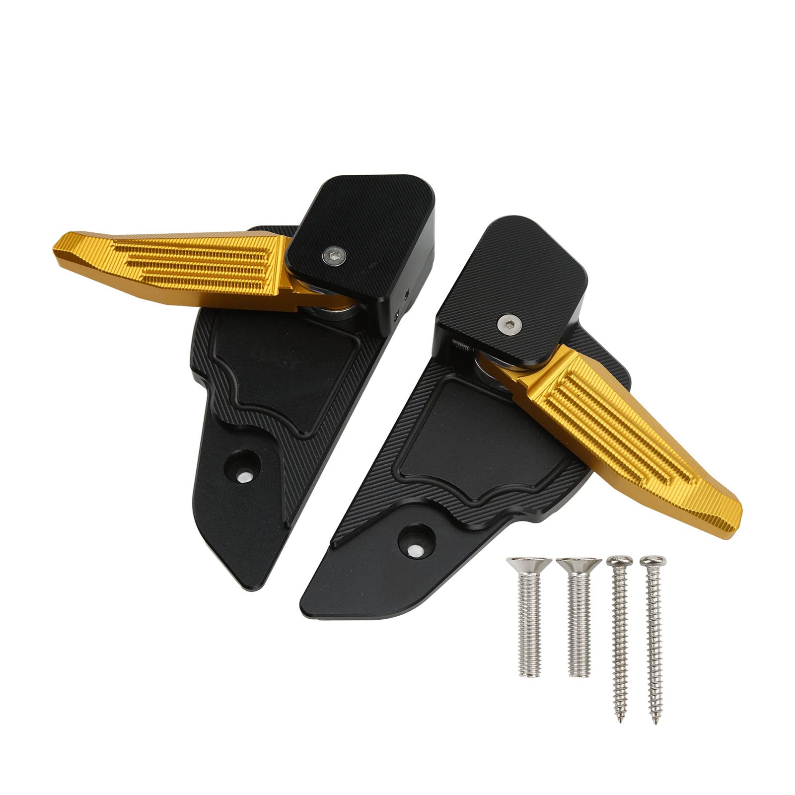 Demeras Non-Slip Motorcycle Foot Pegs - 1 Pair Heavy Duty Rear Footrests with Anti-Fading Gold Finish | Durable Bike Accessories for Cruiser, Touring & Street Motorcycles