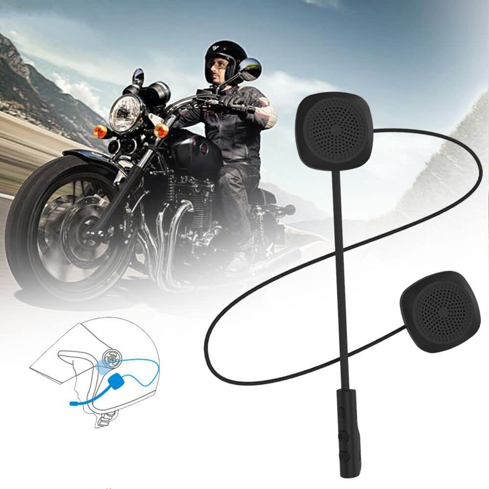 Hovico Motorcycle Helmet Bluetooth Headset 5.0 - Wireless Hands-Free Stereo Earphone for Motorbike Riders - Motorcycle Helmet Communication System for Safe Riding & Group Chats - Perfect for Touring, Commuting & Adventure Riding