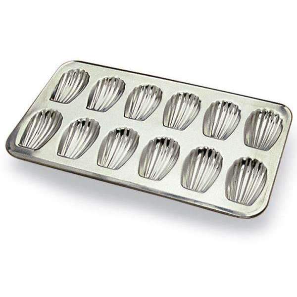 Premium Madeleine Stamped Sheet Heavy Tin Molds for Baking - Non-Stick French Madeleine Cake Pan, Perfect for Home Baking, Tea Parties & Holiday Desserts