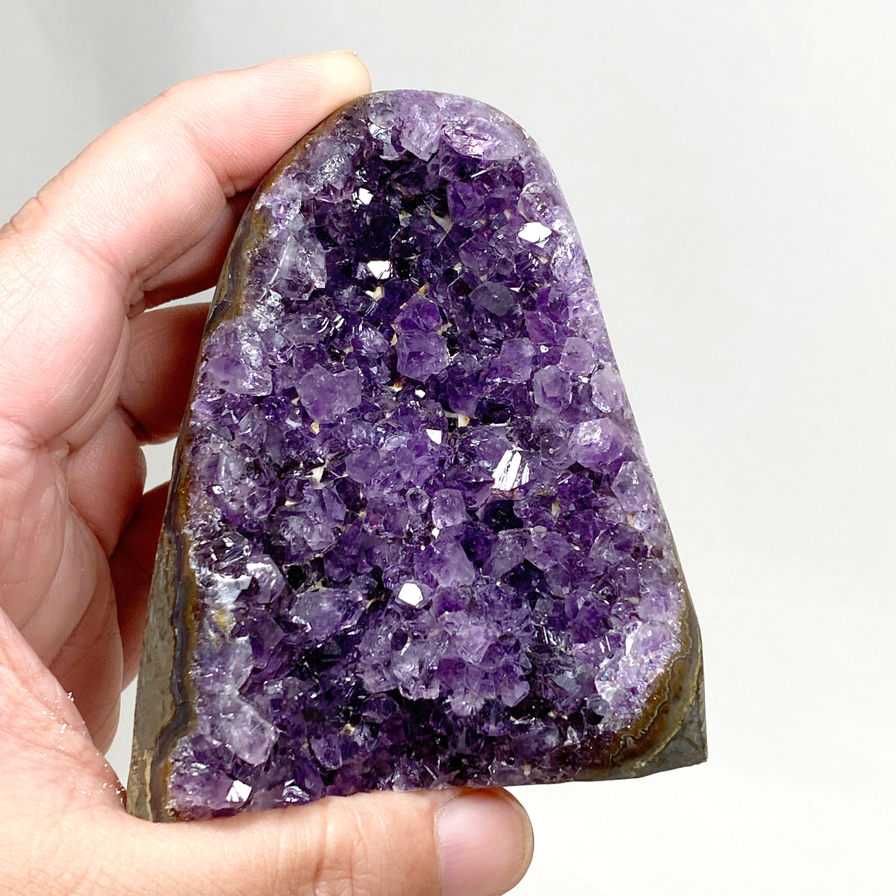 Natural Amethyst Geode Slice - Premium Quality Purple Crystal Cluster for Home Decor, Meditation & Healing | Perfect for Living Room, Office & Spiritual Space