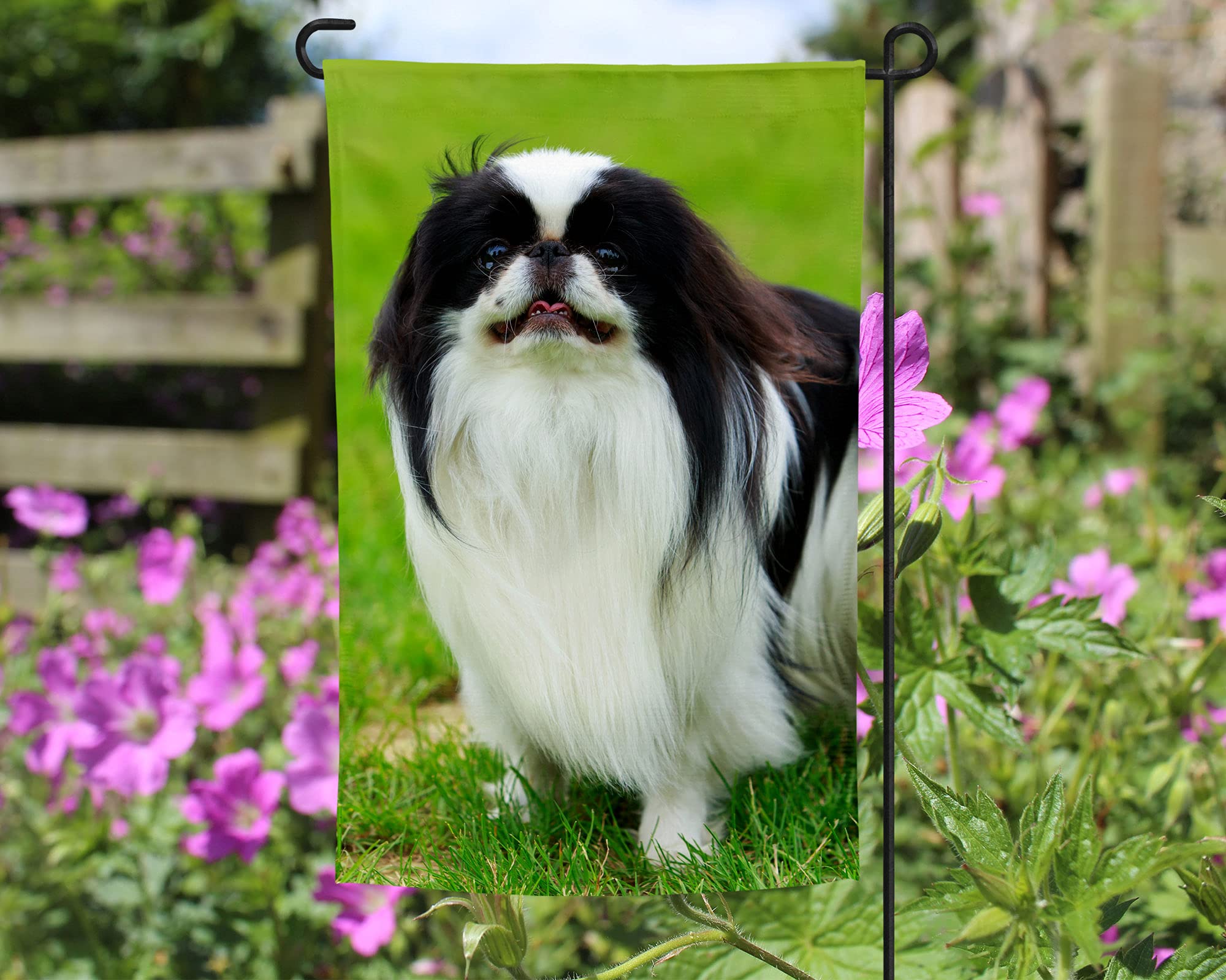 Japanese Chin Garden Flag - Decorative Outdoor Dog Flag for Pet Lovers | Perfect for Yard, Garden, or Patio Decor