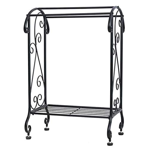 Metal Free Standing Towel & Blanket Storage Rack - Organize Bathroom, Bedroom, Laundry Room - Space Saving Home Decor for Living Room, Bath Towel Holder - Perfect for Blanket Display & Bathroom Organization