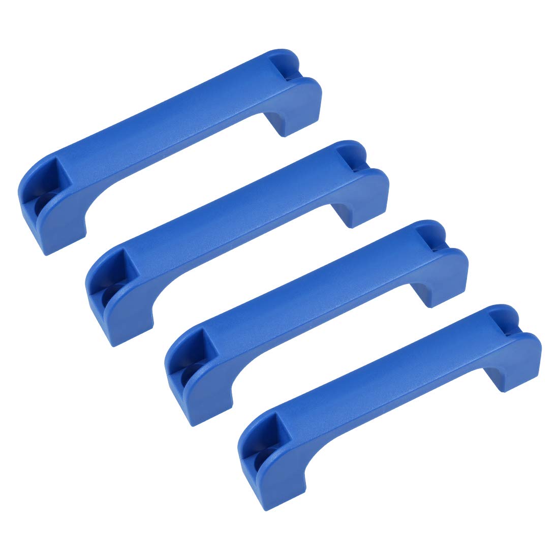 uxcell 120mm Blue Plastic Pull Handle with Hole Center - 4Pcs for Luggage, Mechanical Equipment & DIY Projects | Durable Replacement Handles for Toolboxes, Cabinets & Industrial Applications