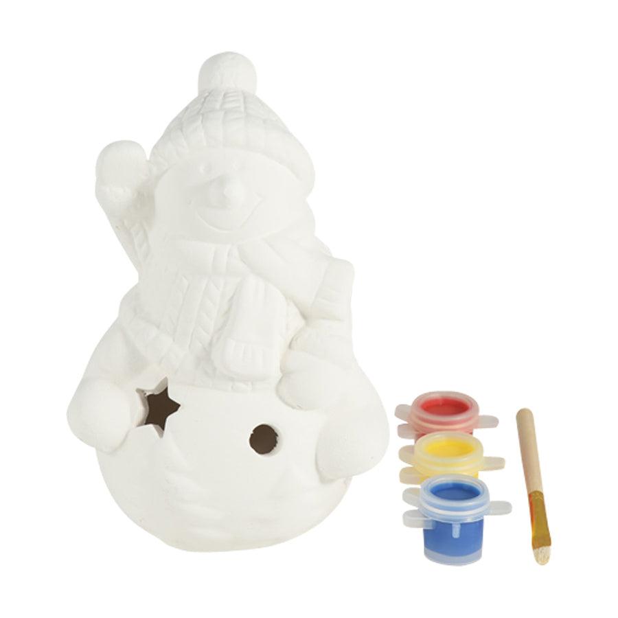 You & I LED Christmas Paint Decoration - Snowman Design (200g) for Holiday Home Decor, Party & Gift Giving