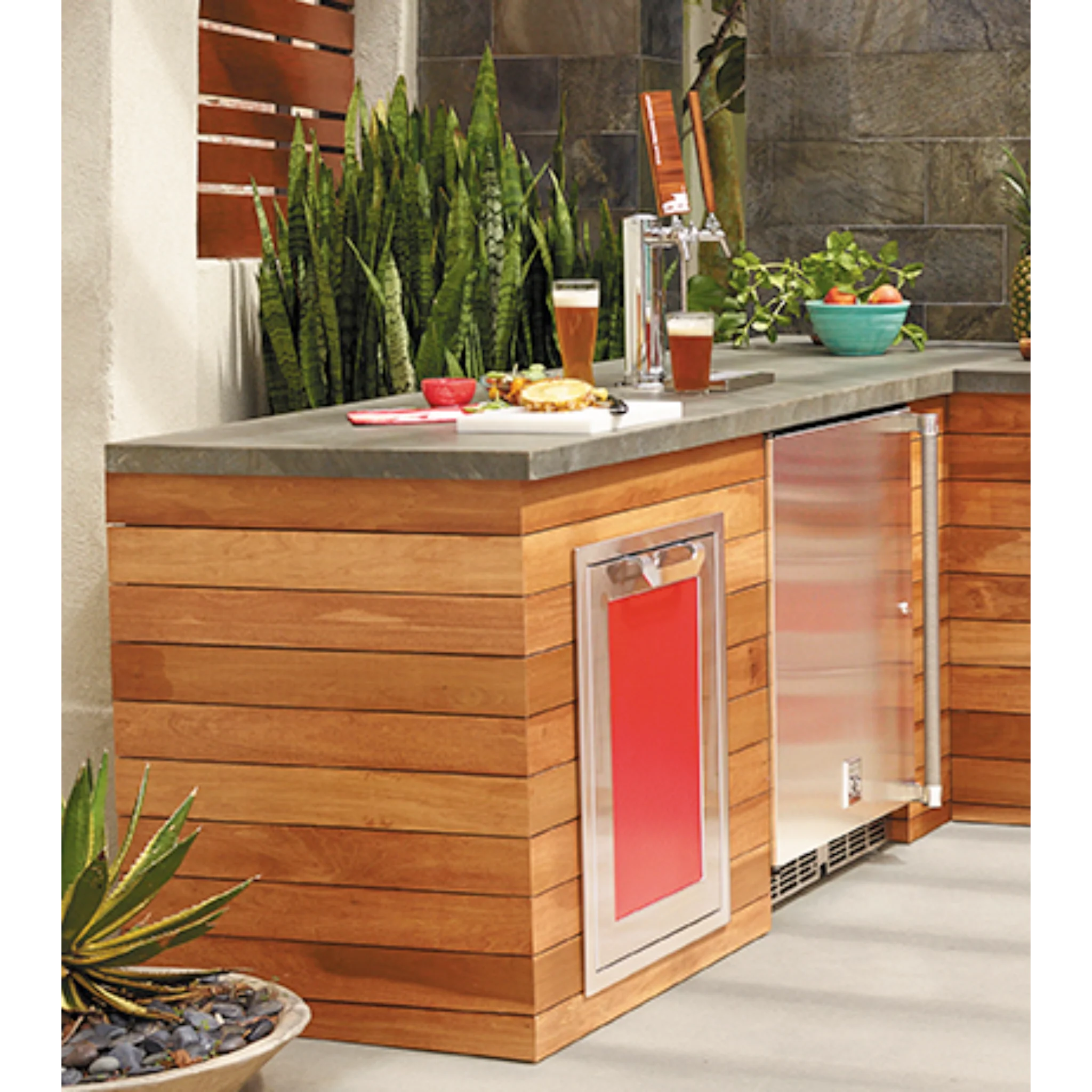 Hestan Outdoor Countertop Trash Chute - Stainless Steel Garbage Disposal for Patio, Deck & BBQ Areas - Perfect for Outdoor Kitchen & Entertaining Spaces