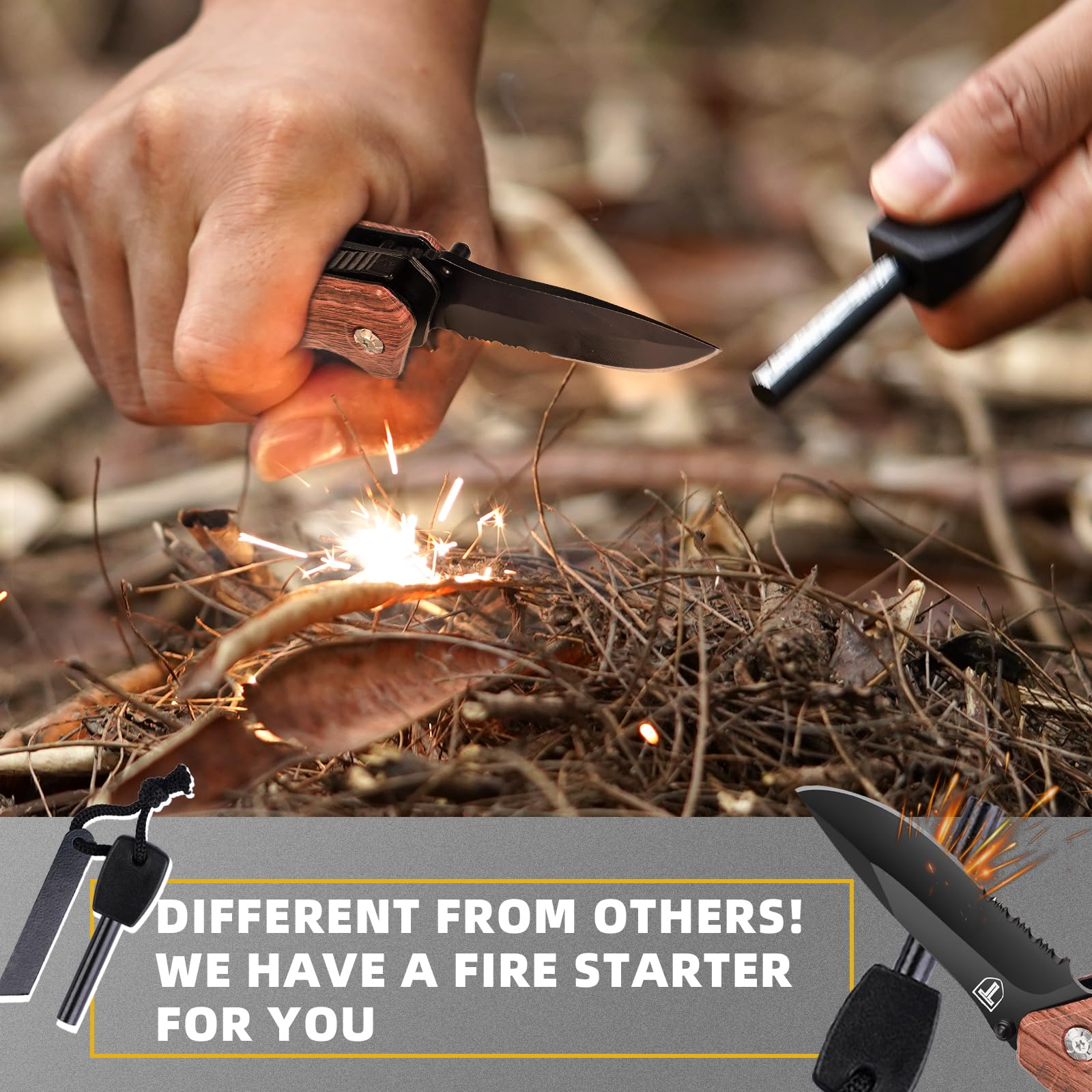 Best Pocket Knife Multitool for Men - Perfect Gift for Dad, Husband, Boyfriend - Christmas, Birthday, Anniversary Present - Outdoor Survival & Camping Essential Gear for Hiking, Fishing, and Emergency Preparedness