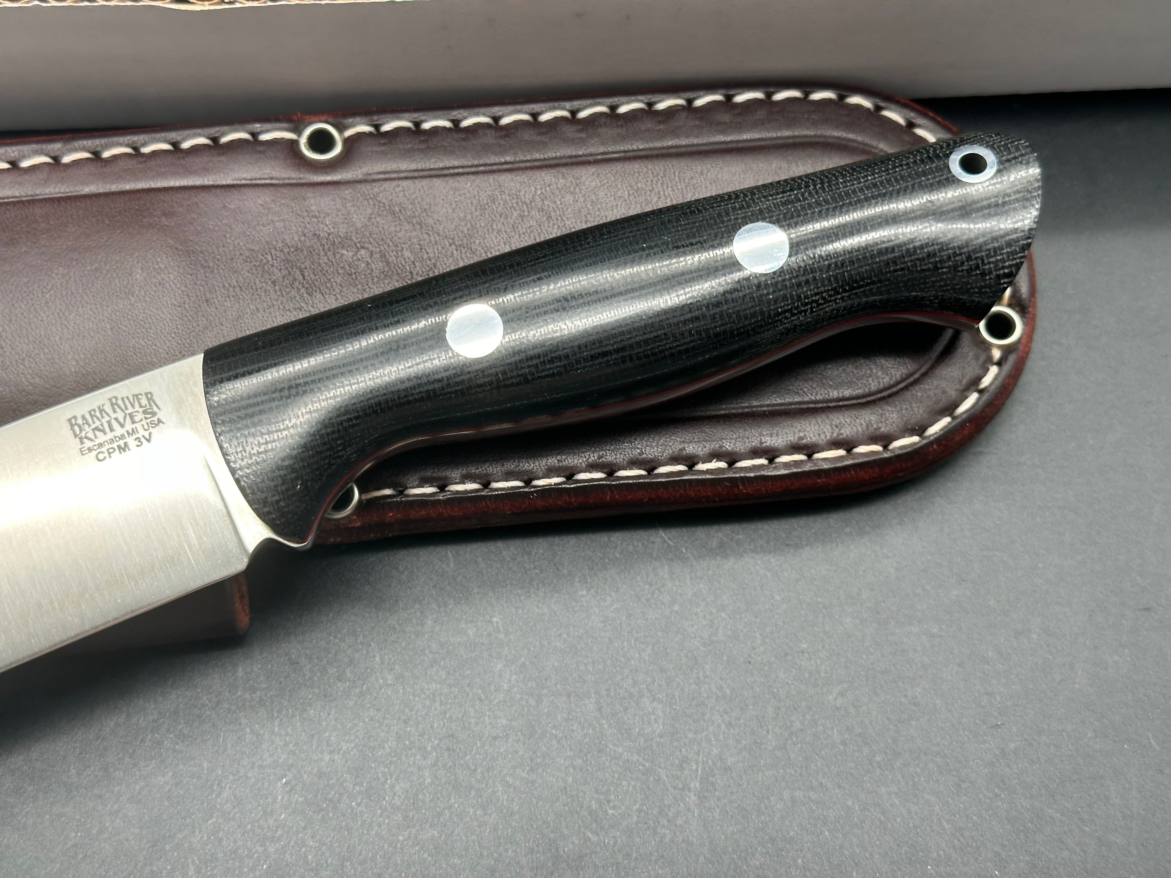 Bark River Knives EXT 2 LT 3V Swedge Hunting Knife with Waterproof Sheath - Outdoor Survival, Camping & Bushcraft Essential