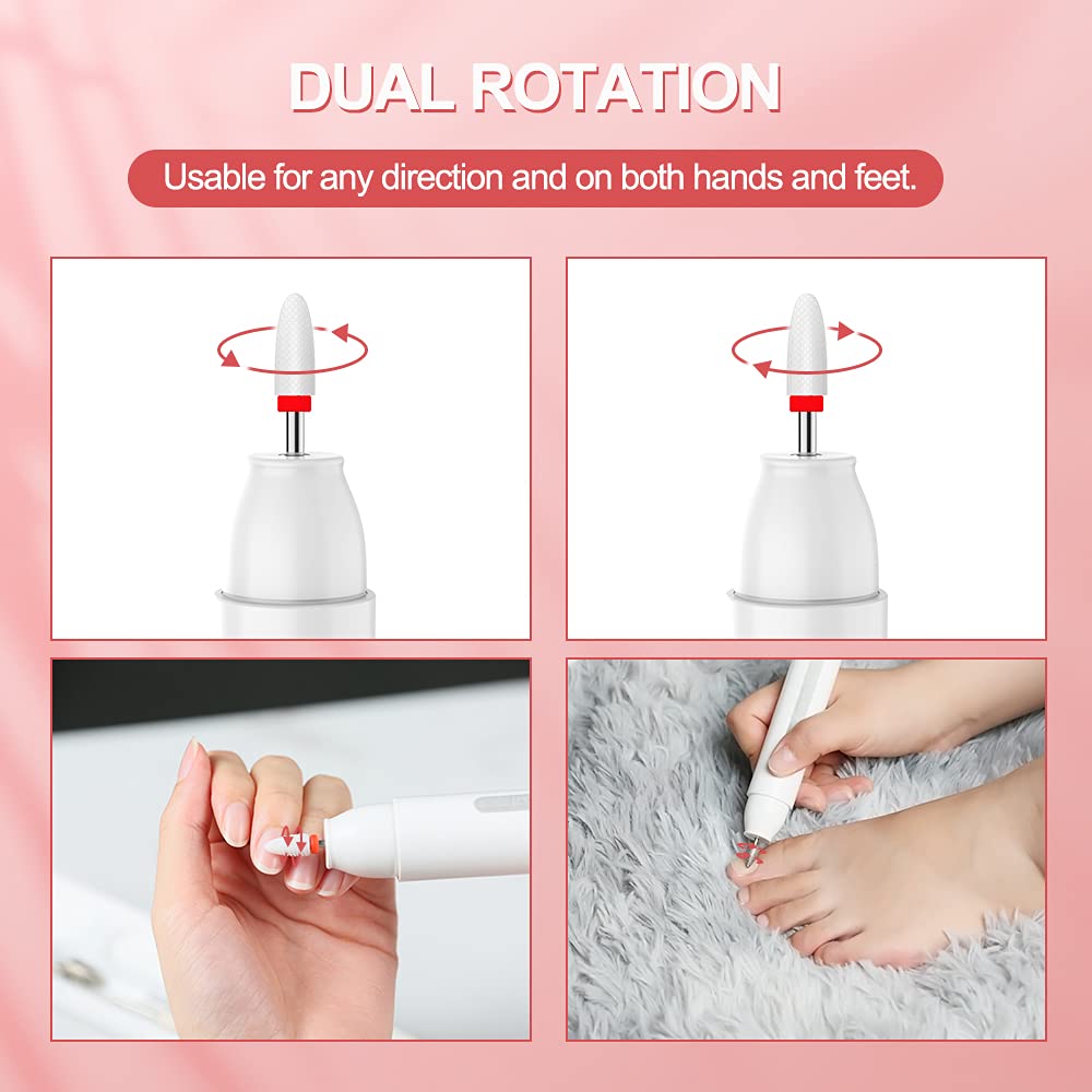 TOUCHBeauty Cordless Nail Drill Kit - Professional Rechargeable Electric Nail File for Manicure & Pedicure | Perfect for Home Salon, Nail Art & DIY Nail Care