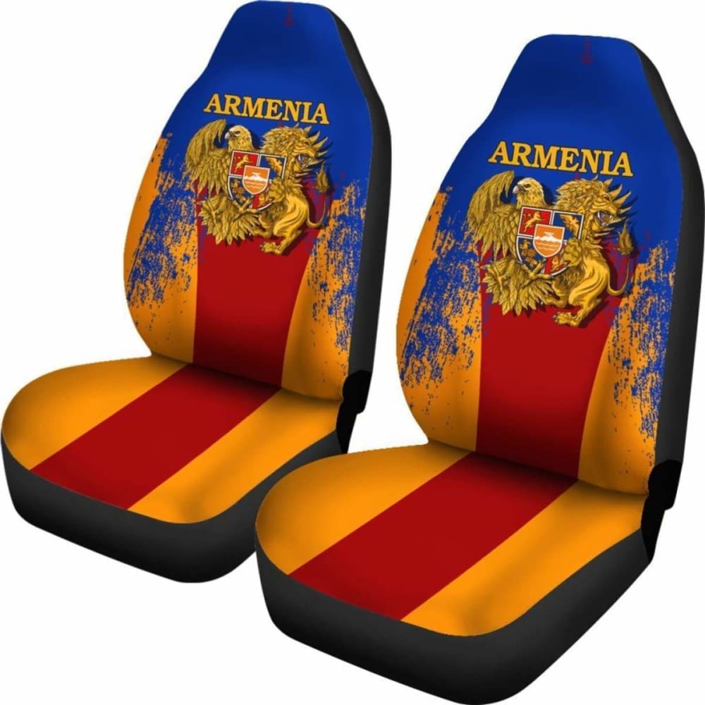 Premium Armenia Coat of Arms Embroidered Car Seat Covers - Universal Fit for Cars, Trucks & SUVs - Durable Protection with National Emblem Design (Perfect for Travel, Commuting & Patriotic Car Enthusiasts)