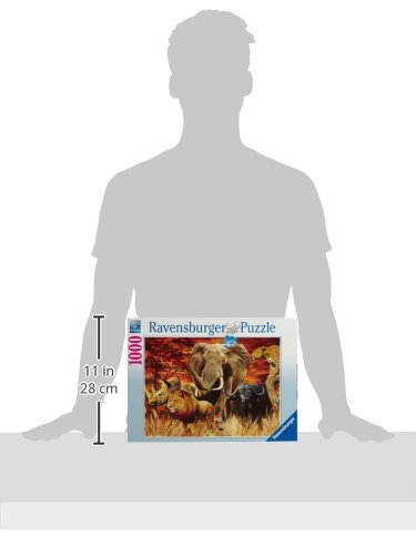 Ravensburger 19143 The Big Five 1000-Piece Jigsaw Puzzle for Adults - African Wildlife Safari Scene, Perfect for Family Game Night & Home Decor