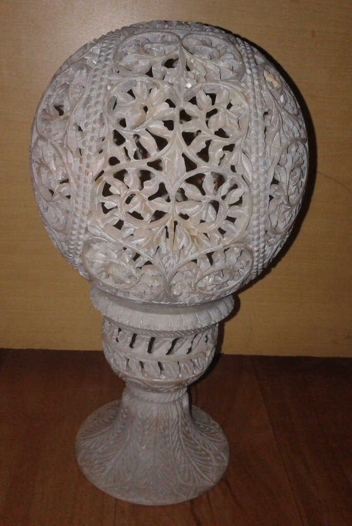 10 Inch Hand-Carved Marble Tea Light Candle Holder - Elegant Home Decor, Wedding Centerpiece, Romantic Dinner Lighting, Unique Gift Idea