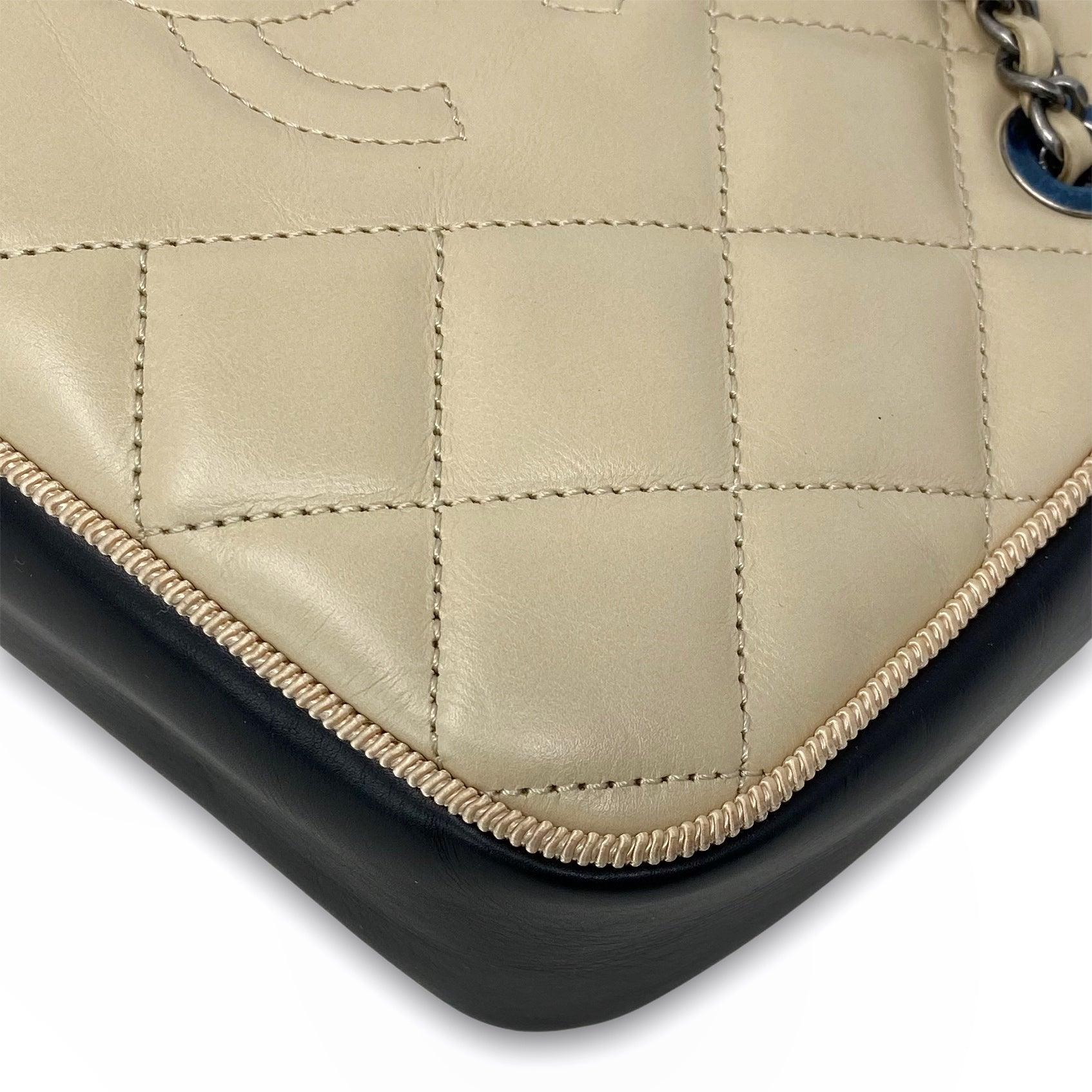 Chanel Beige Calfskin Small Ballerina Camera Crossbody Bag - Perfect for Date Night & Evening Events