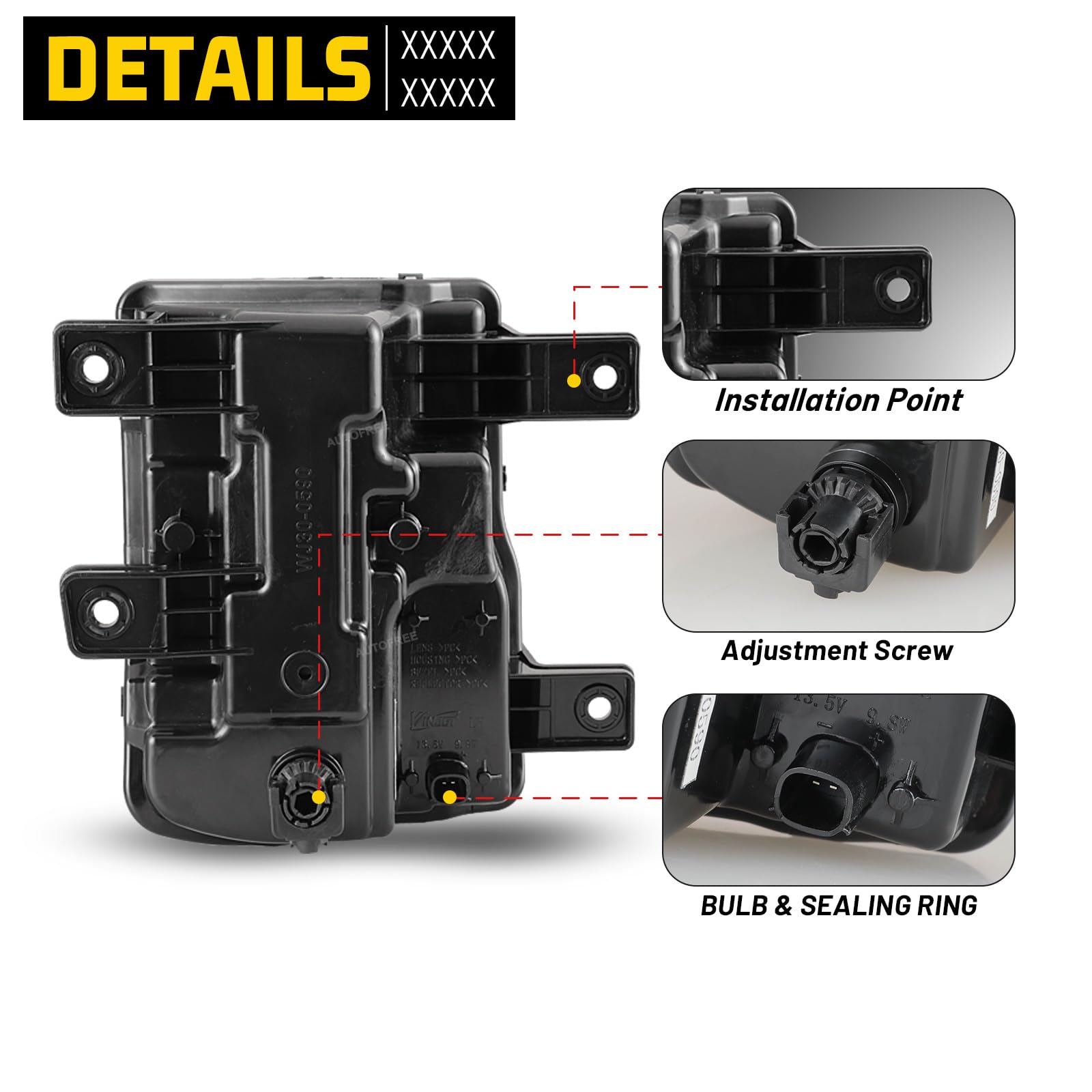2016-2018 Chevrolet Silverado 1500 LED Fog Lights with Wiring Kit & Switch - Clear Lens Replacement Fog Lamps for Pickup Trucks - Perfect for Off-Roading, Night Driving & Enhanced Visibility in Foggy Conditions