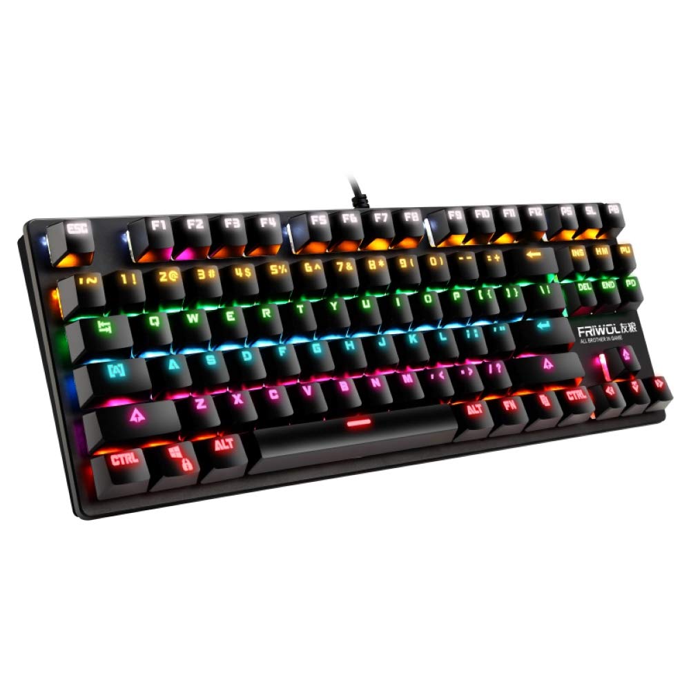MADAGI Wired USB Keyboard - Universal G50 Mechanical Gaming Keyboard with RGB Backlight, Green Switches for PC, Laptop, Desktop - Perfect for Gaming, Typing & Office Work