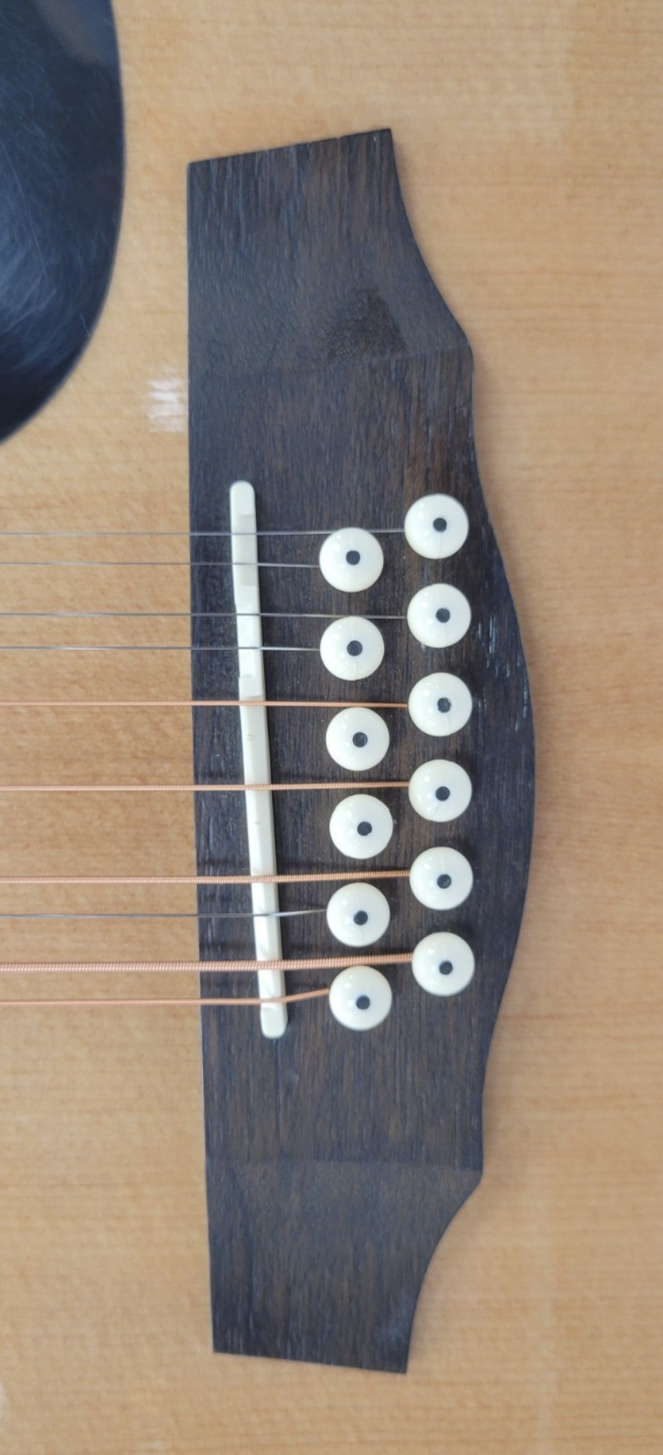 Denver DD44S12 Natural Acoustic Guitar - Perfect for Beginners, Camping & Live Performances