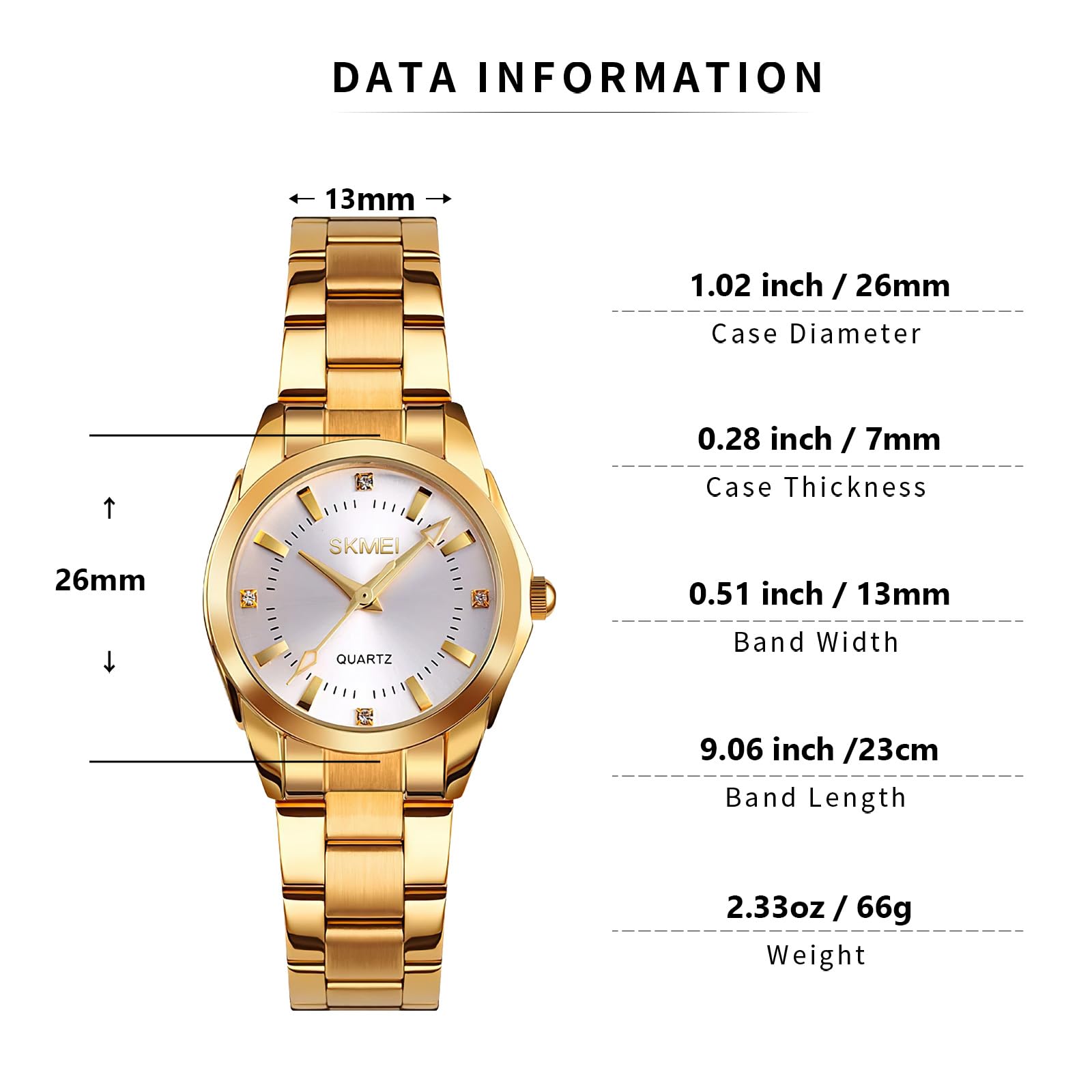 Elegant Minimalist Women's Analog Quartz Watch - Classic Stainless Steel Dress Watch for Ladies & Girls | Perfect for Office, Party & Everyday Wear