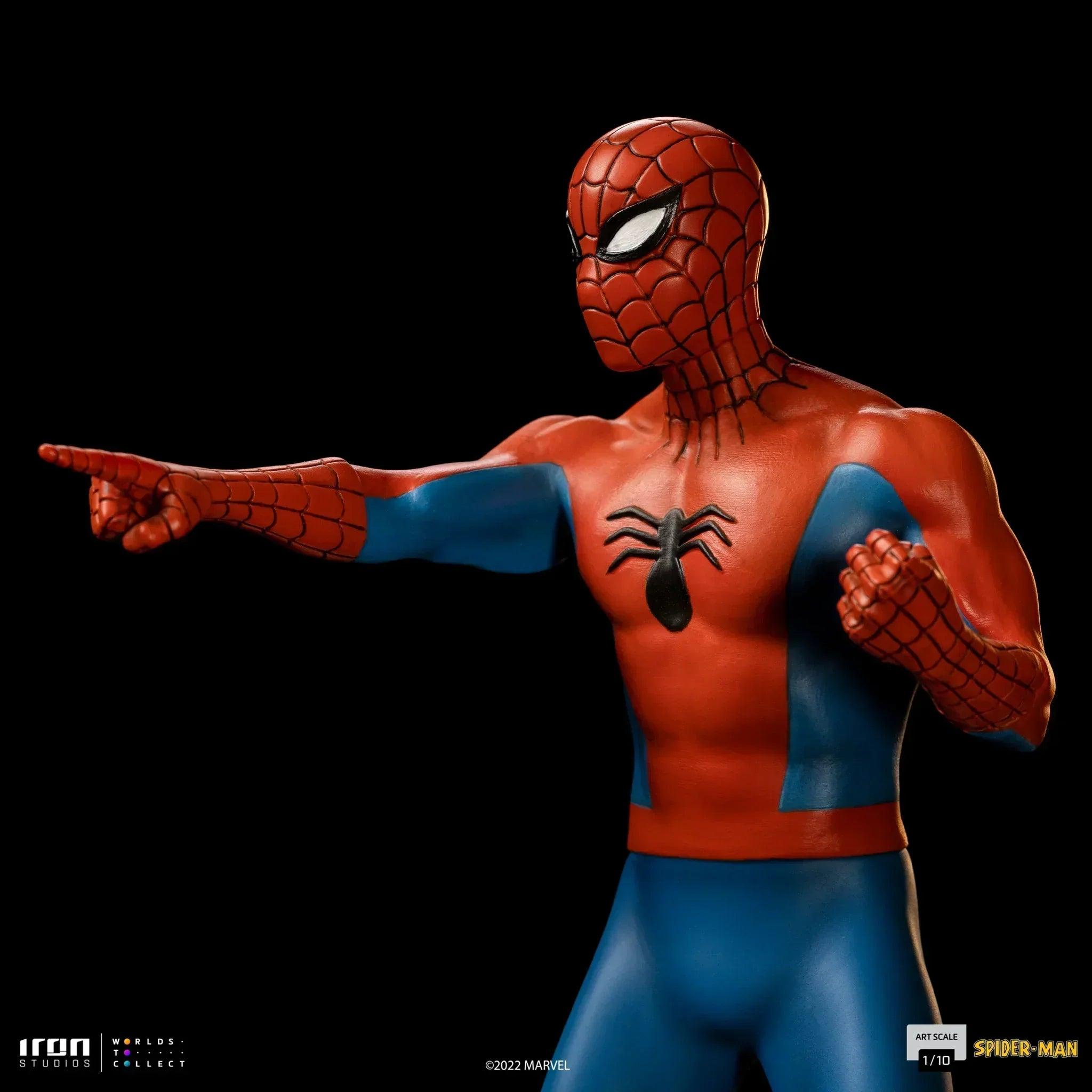 Iron Studios Spider-Man 60s Animated Series BDS Art Scale 1/10 Statue - Collectible Marvel Superhero Figure for Display & Home Decor