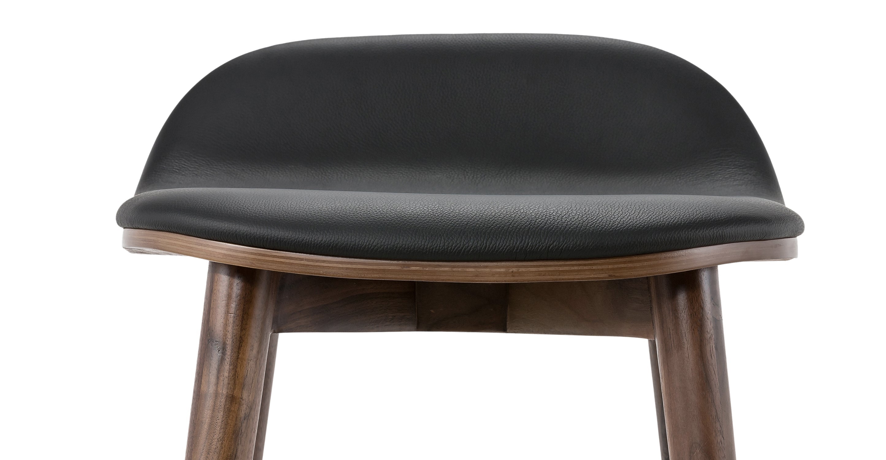 Notello Leather Counter Stool - Modern Bar Stool with Adjustable Height, PU Leather Seat & Metal Base - Perfect for Kitchen Island, Breakfast Bar & Home Decor