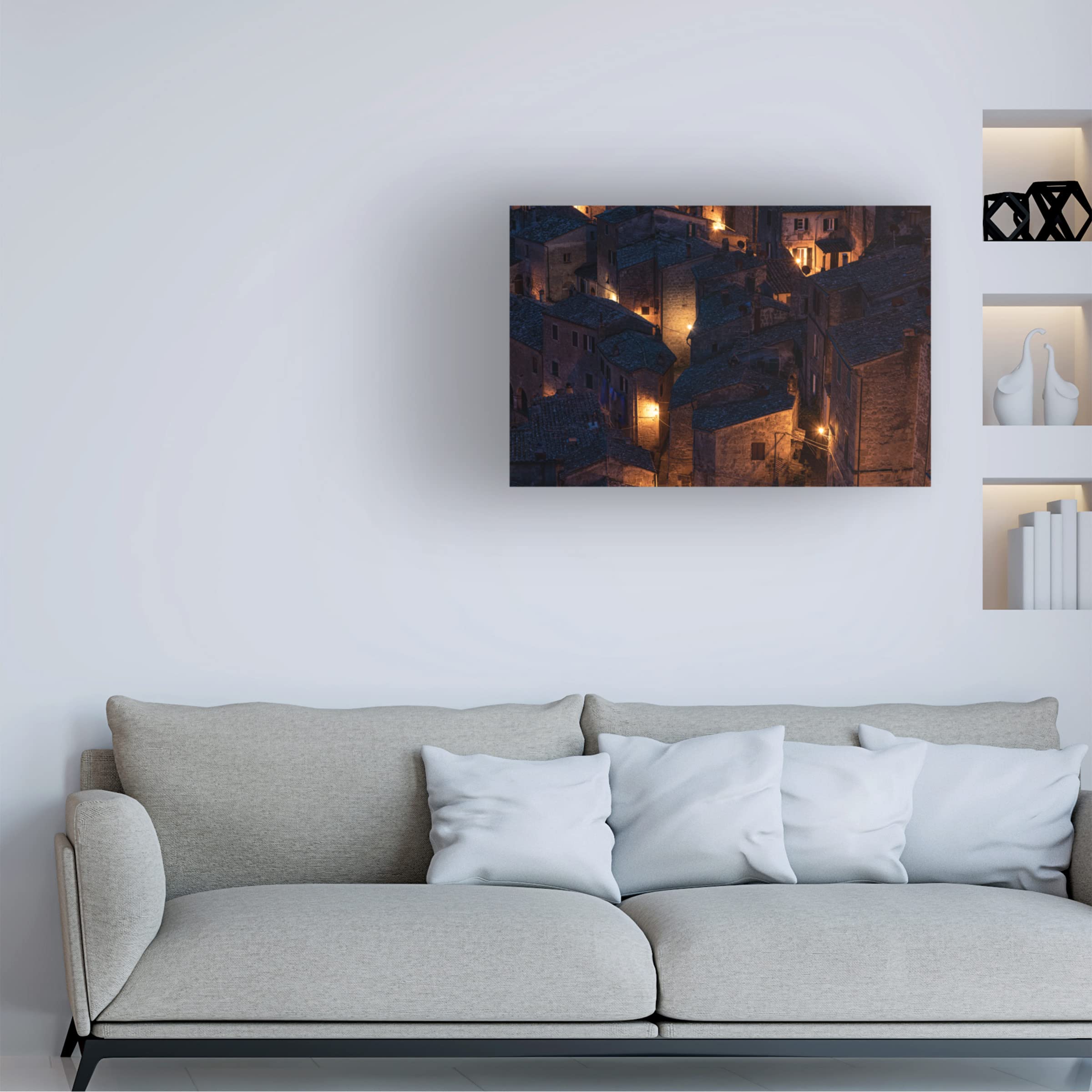 Trademark Fine Art 'Sorano' Canvas Painting by Ammar Alamir - Modern Wall Art for Living Room, Bedroom & Office Decor