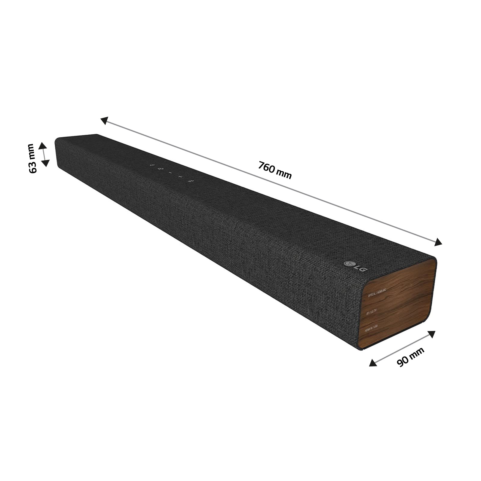 LG 2.1 Channel 100W Soundbar with Dolby Digital, Bluetooth & HDMI ARC (SP2.CEUSLLK, Grey) - Perfect for Home Theater, Gaming & Movie Nights