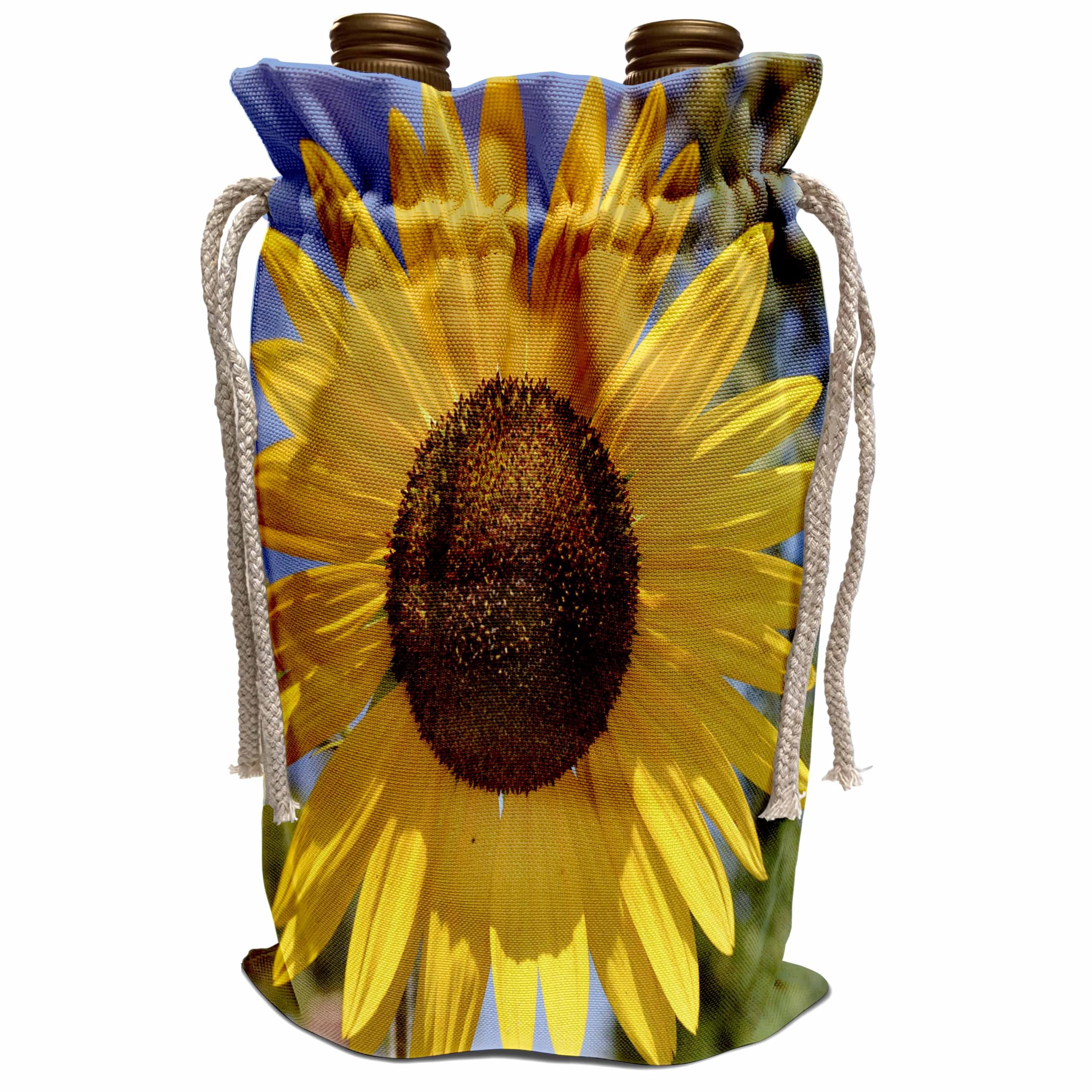 Premium Wine Gift Bag with Vibrant Yellow Sunflower Design - Perfect for Gifts, Parties, and Special Occasions