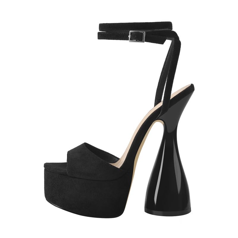 LISHAN Women's Platform Heeled Sandals - Slingback Block High Heels for Women | Comfortable Summer Dress Shoes for Weddings, Parties & Office Wear