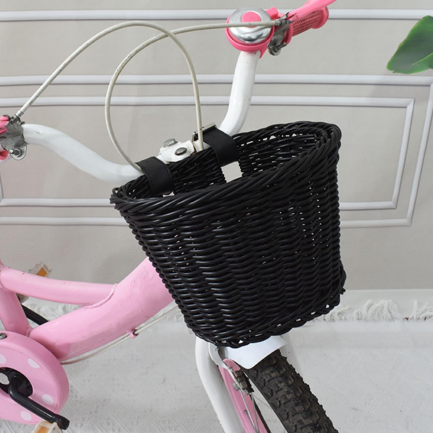 Handmade Wicker Bike Basket - Front Handlebar Basket for Bicycle & Scooter - Kids Bike Accessories - Perfect for Commuting, Shopping & Picnics