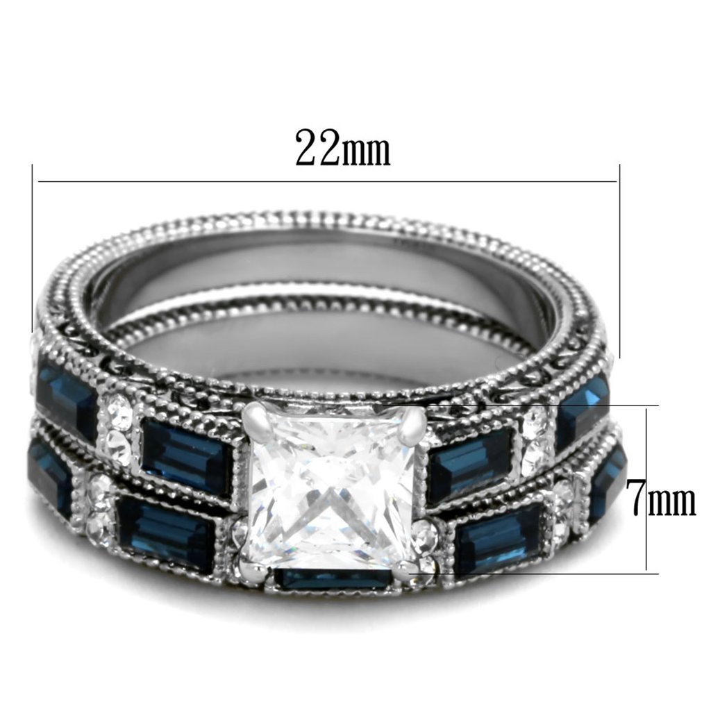 His & Her Stainless Steel Wedding Ring Set - Vintage & Modern for Couples