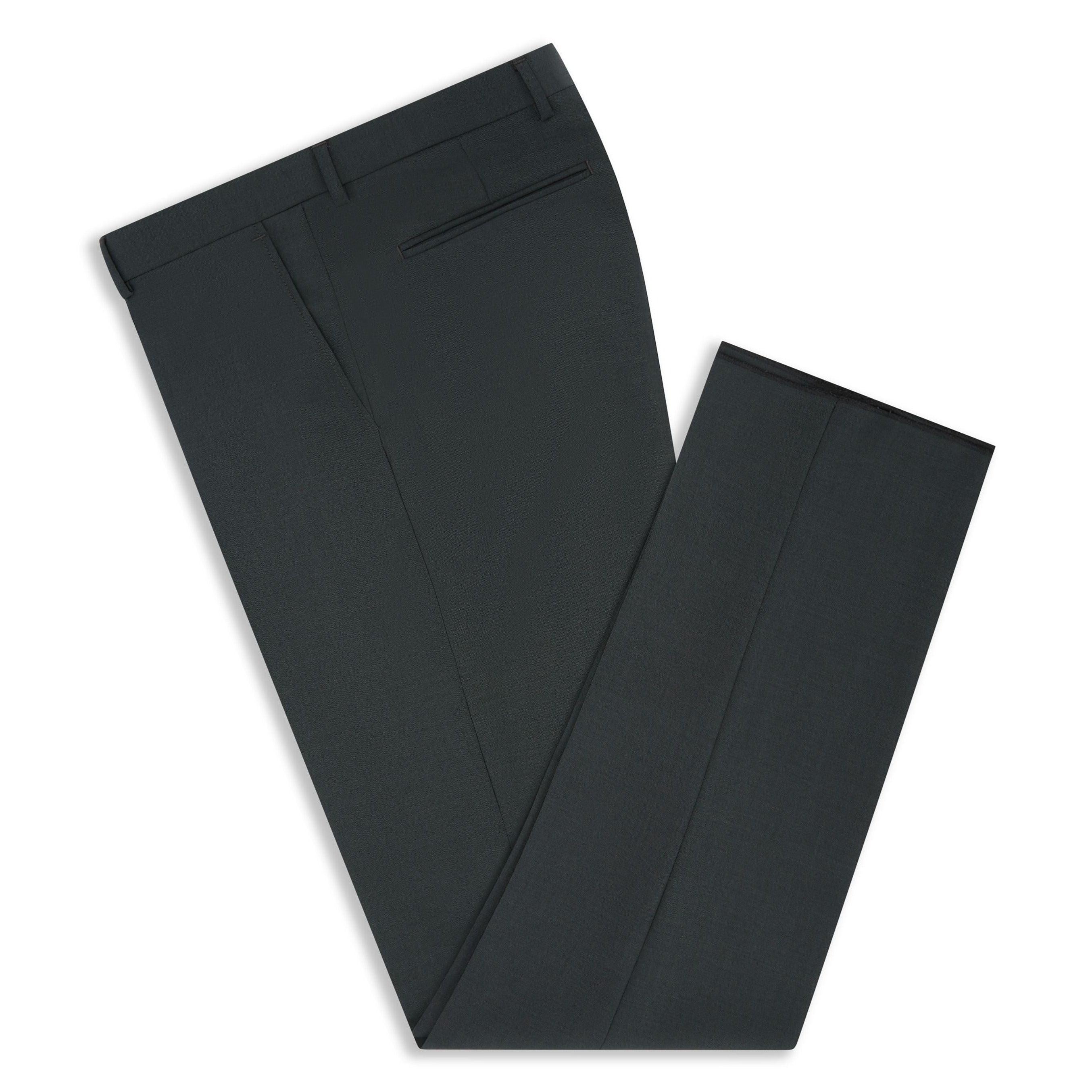 Premium Barney Charcoal Wool Mohair Trousers for Men - Comfortable & Stylish Office Pants for Business Casual & Formal Wear