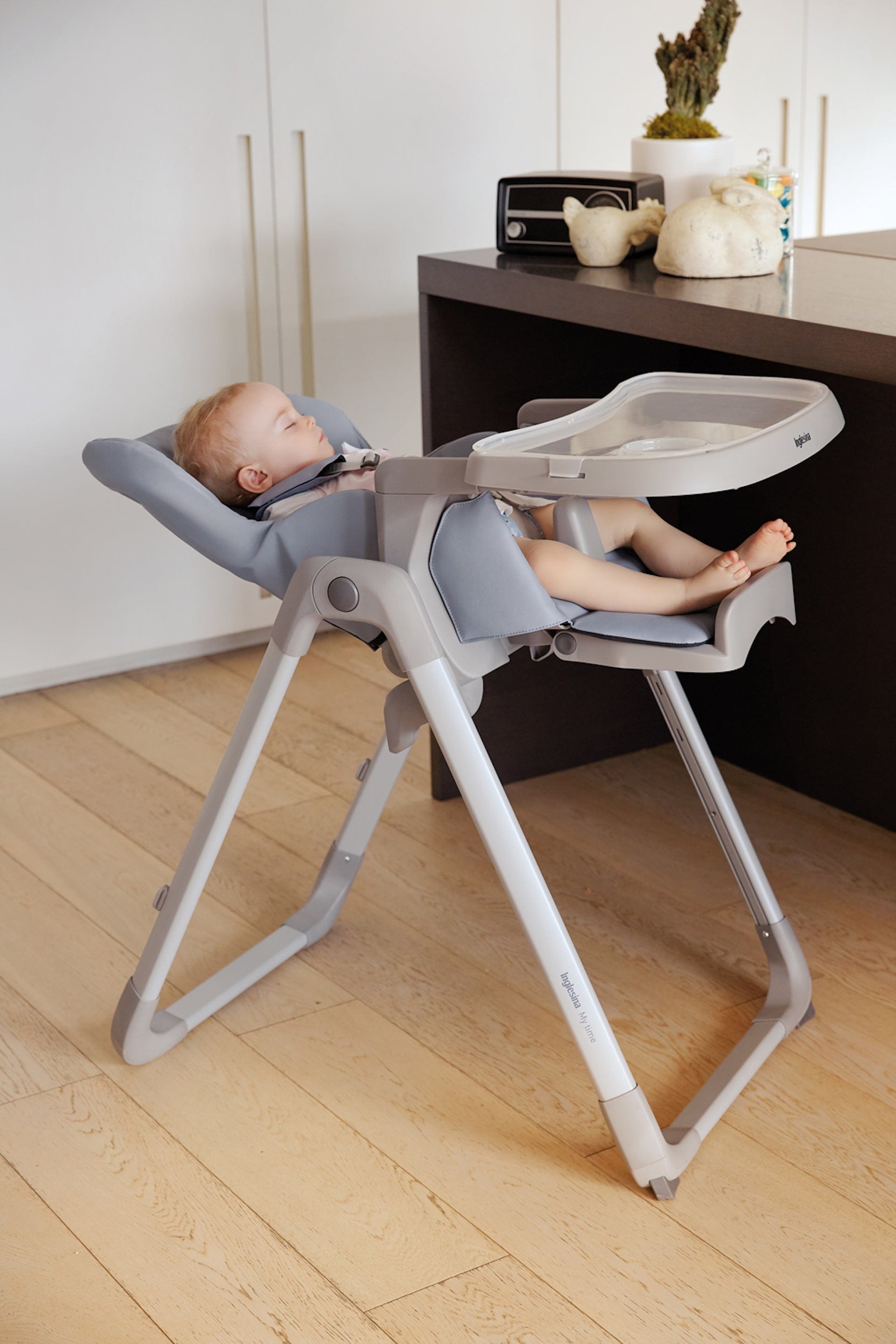 Inglesina My Time High Chair - Adjustable Baby Feeding Chair with Tray & Wheels for Easy Mealtime - Perfect for Home, Restaurant & Travel Use