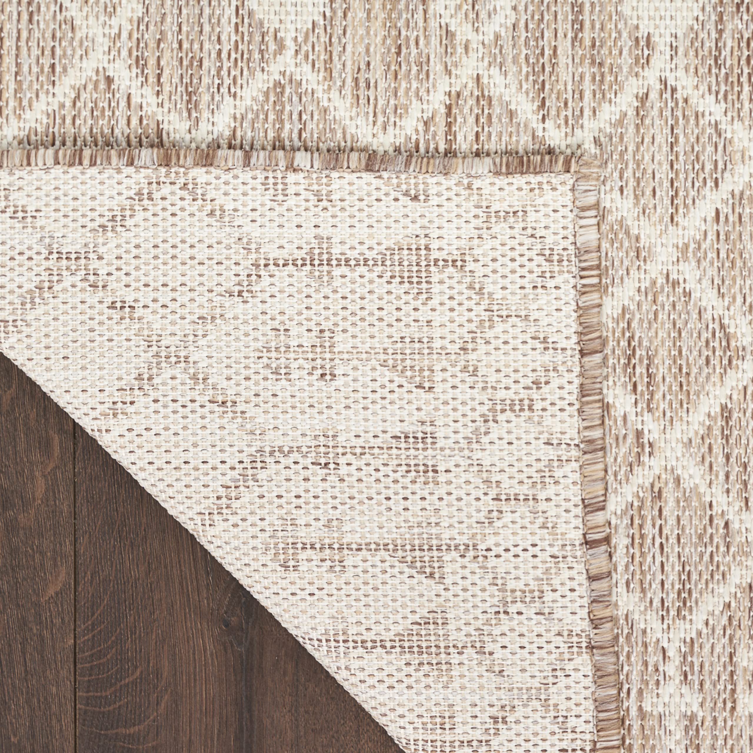 Nourison Positano Indoor/Outdoor Beige 8' x 10' Area Rug - Easy to Clean, Non-Shedding, Stain Resistant | Perfect for Bedroom, Living Room, Dining Room, Backyard, Deck & Patio (8x10) - Adds Comfort & Style to Any Space
