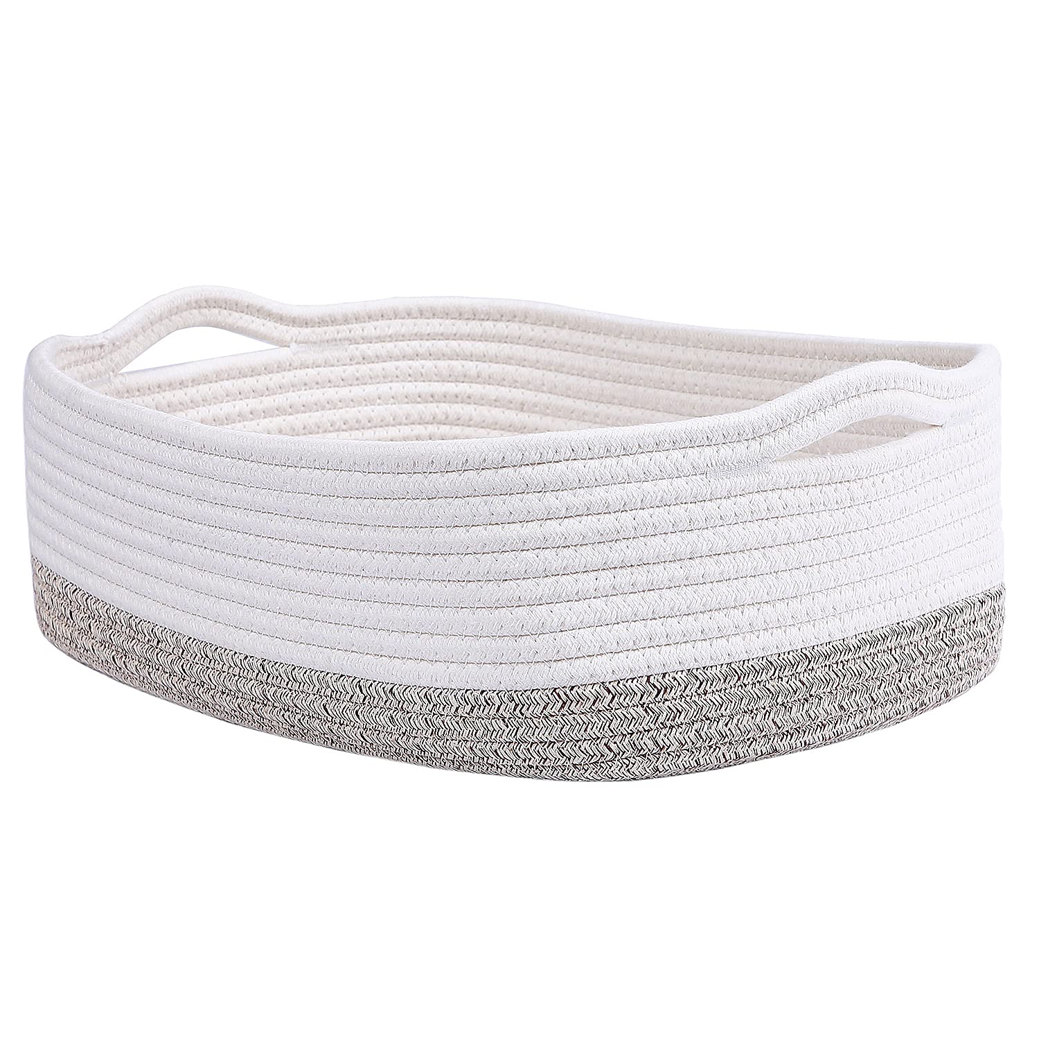CIKI HOME Cotton Rope Storage Baskets - Handwoven Nursery Organizer, Small Dog Toy Basket & Gift Basket - Perfect for Baby Room, Pet Toys & Home Decor Organization