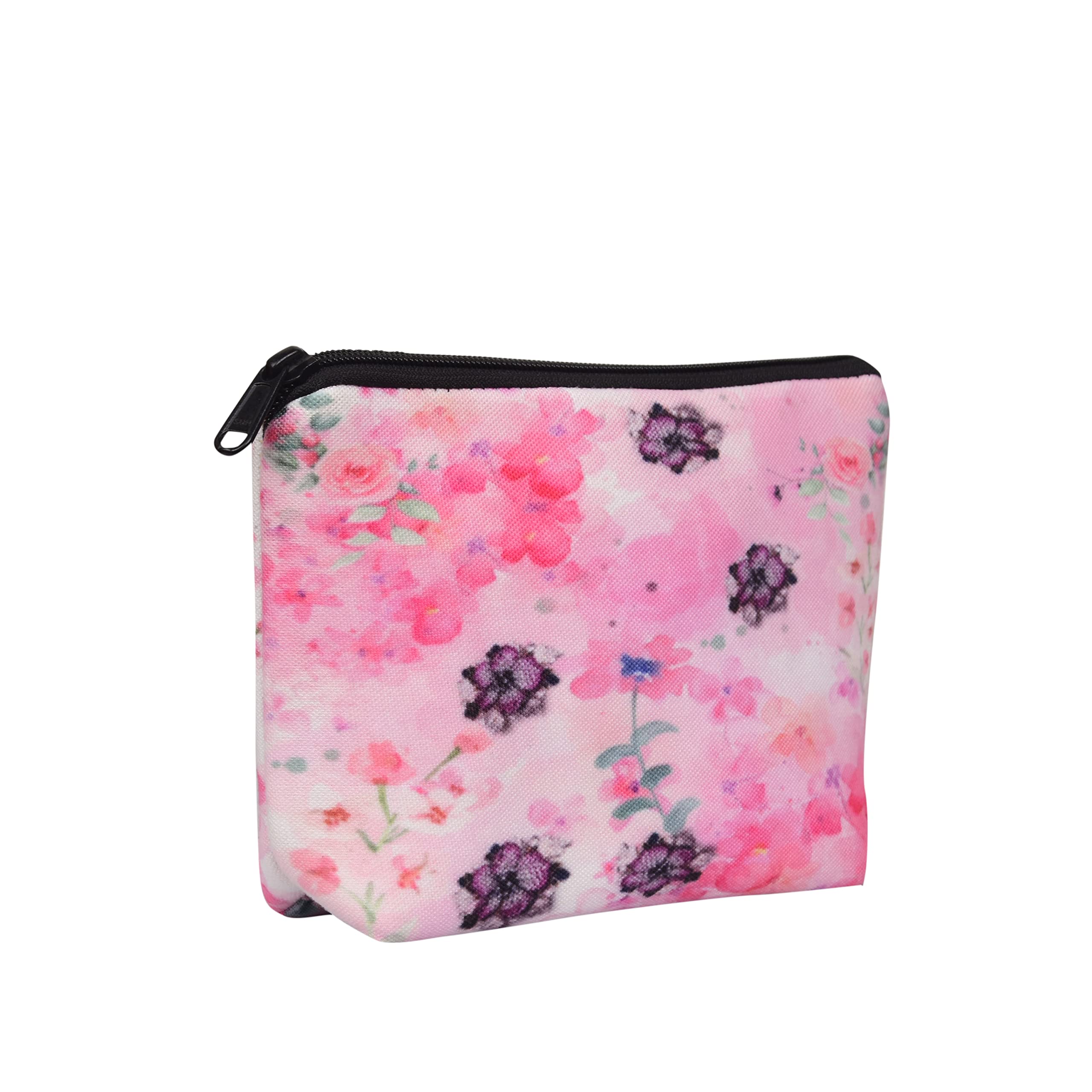 JELLIFY Pink Makeup Pouch for Women & Girls - Waterproof Canvas Cosmetic Bag with Recycled Lining - Perfect for Travel, Gym, and Everyday Essentials Storage