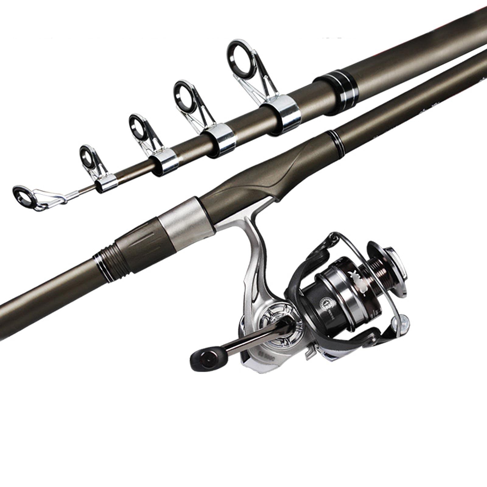 **Telescopic Fishing Rod and Reel Combo - Ultra-Light Carbon Fiber Travel Fishing Pole for Saltwater & Freshwater Fishing - Portable & Durable (3.6M) - Perfect for Backpacking, Camping, and Outdoor Adventures**