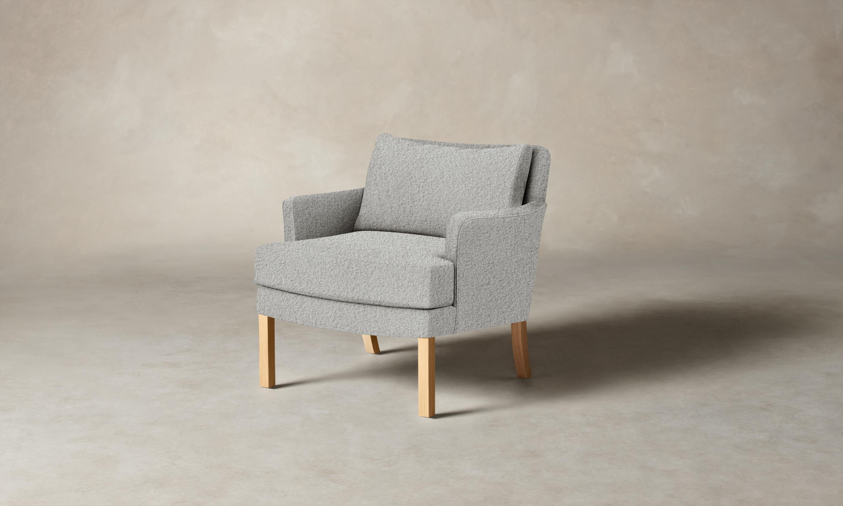 Kaye Chair - Premium Woolen Bouclé Upholstered Accent Chair for Living Room, Bedroom & Office - Modern Cliff Design with Comfortable Seating