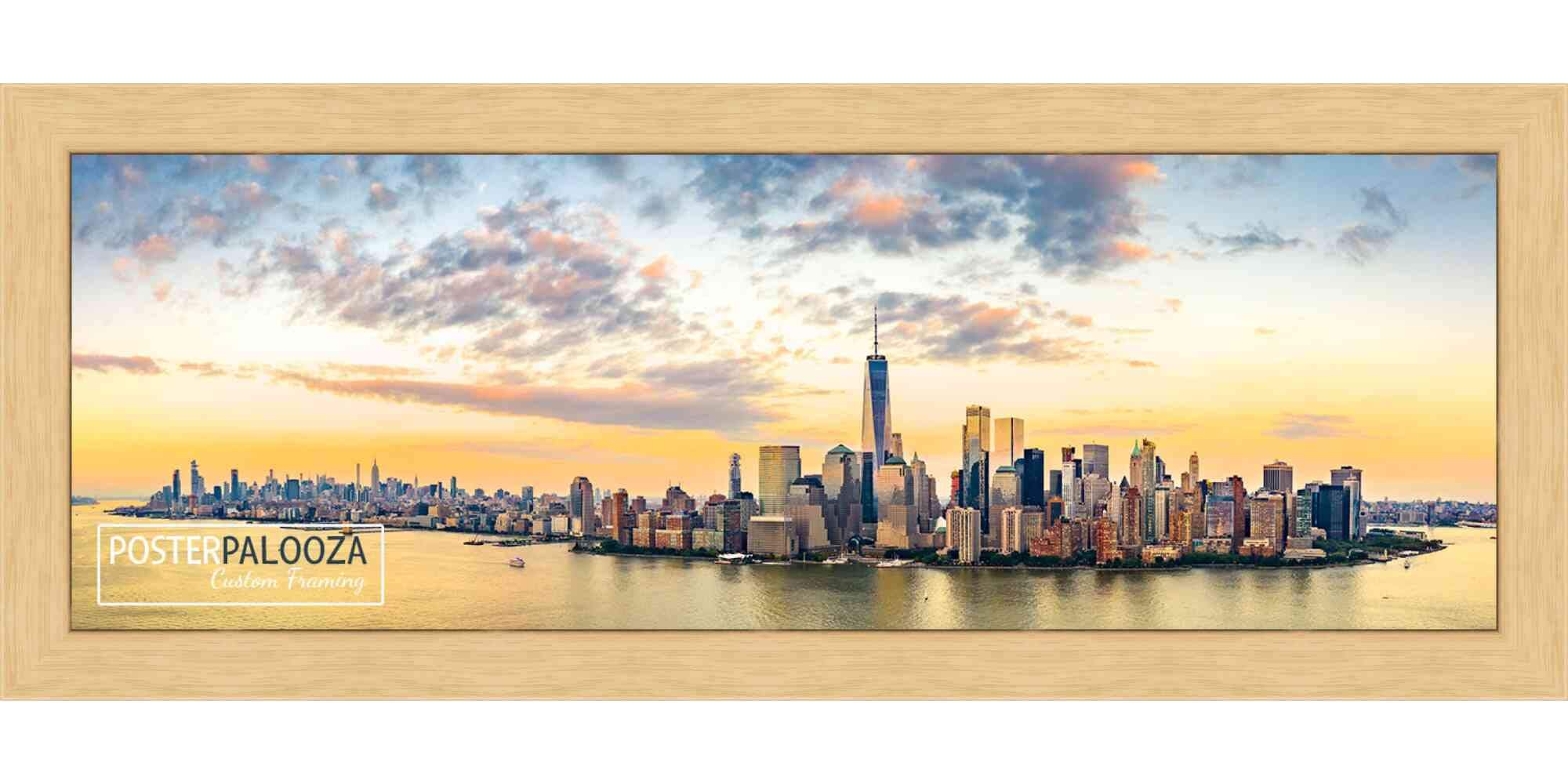 12x30 Natural Wood Picture Frame - Modern Minimalist Solid Wood Photo Frame with UV Acrylic, Foam Backing & Hanging Kit - Perfect for Wall Art, Home Decor, Office Display & Panoramic Poster Frames (12